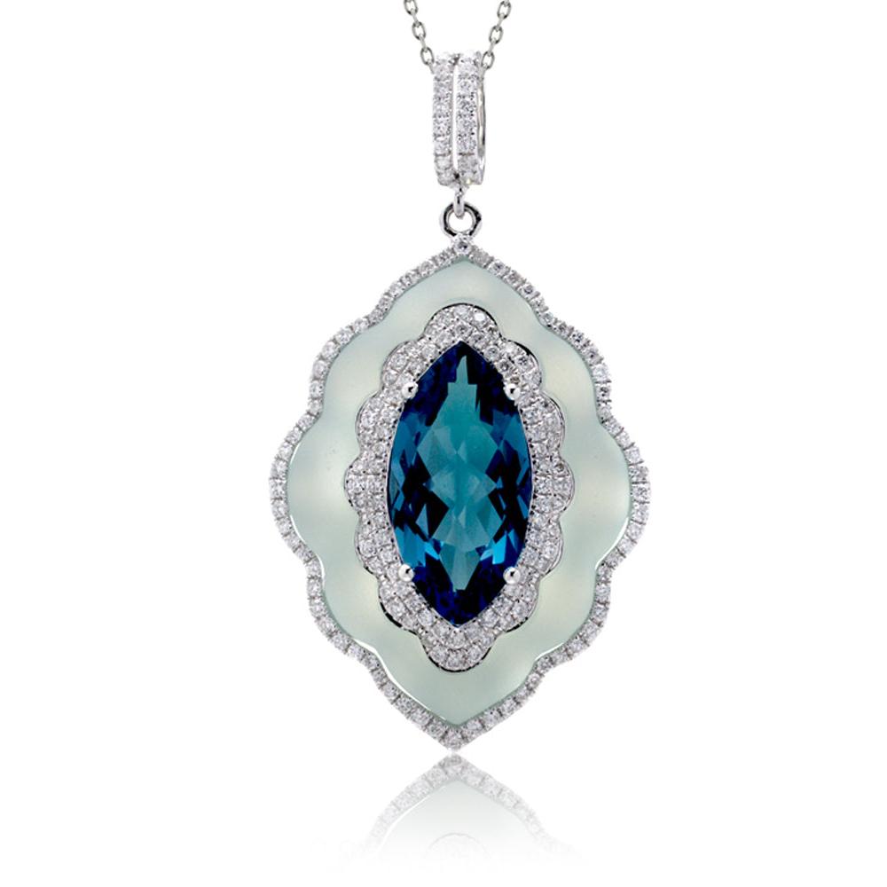 The Agatha Marquise Topaz Pendant