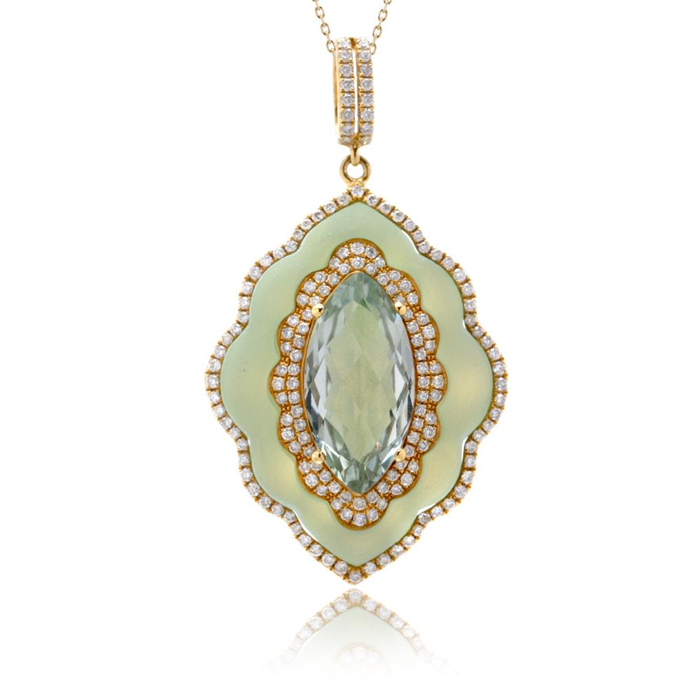 The Agatha Marquise Blue Quartz Pendant