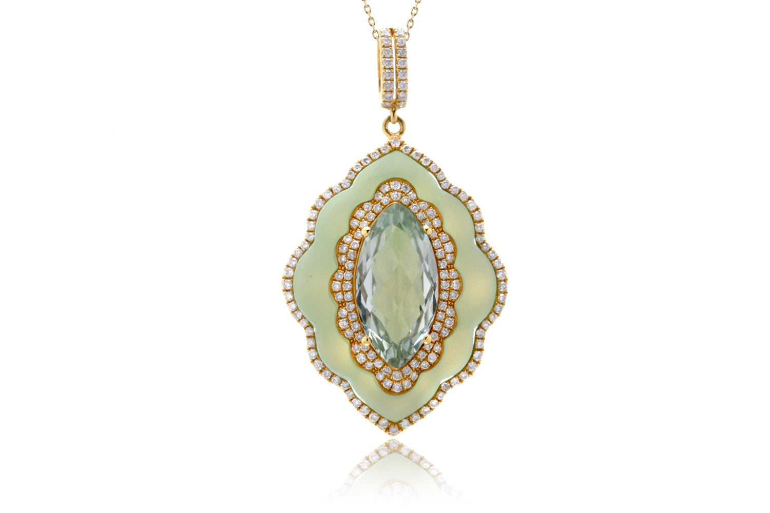 The Agatha Marquise Blue Quartz Pendant