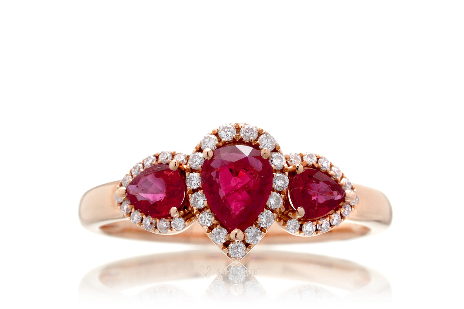 The Nellie Pear Ruby Ring
