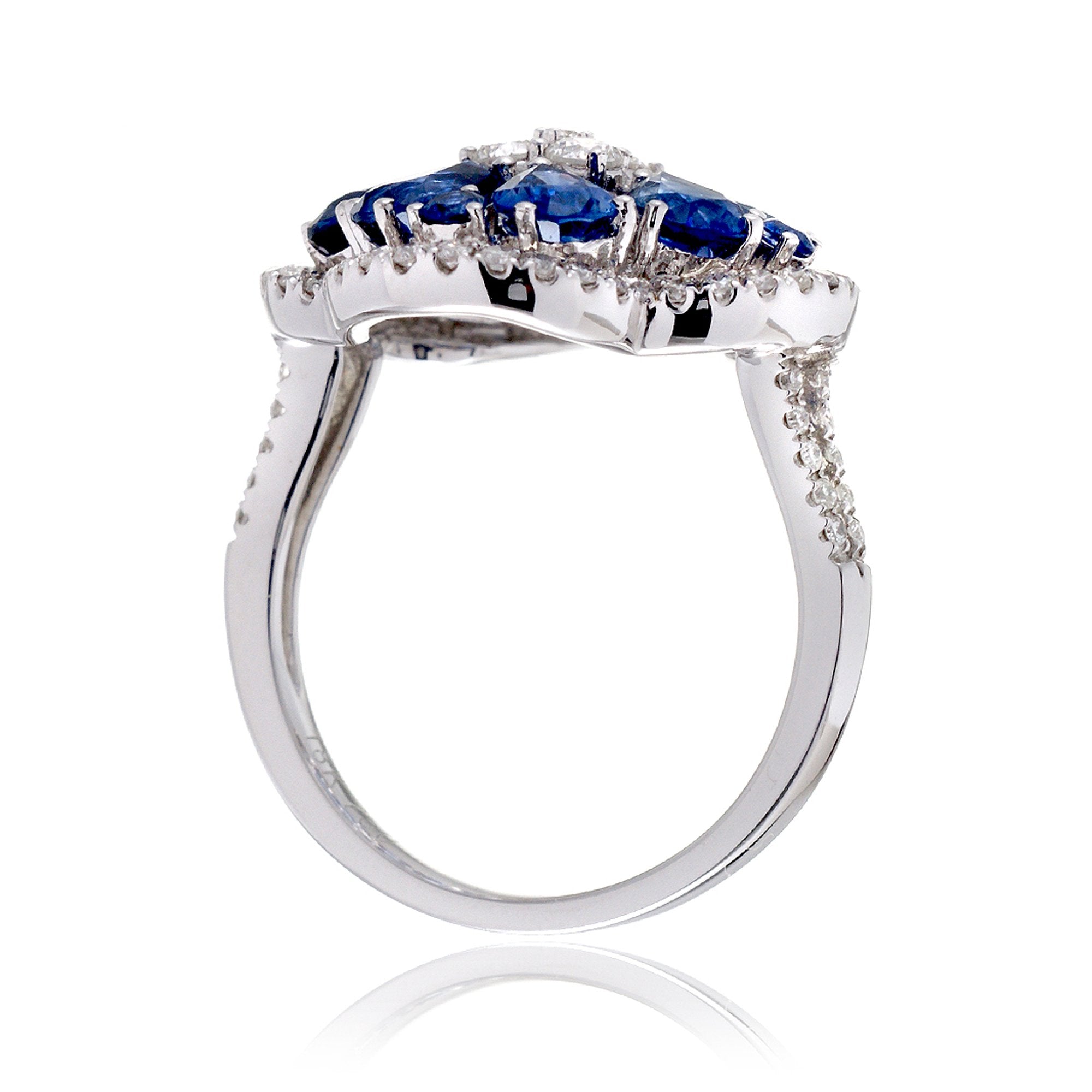 The Clarissa Blue Sapphire & Diamond Ring (3.76 ct tw.)