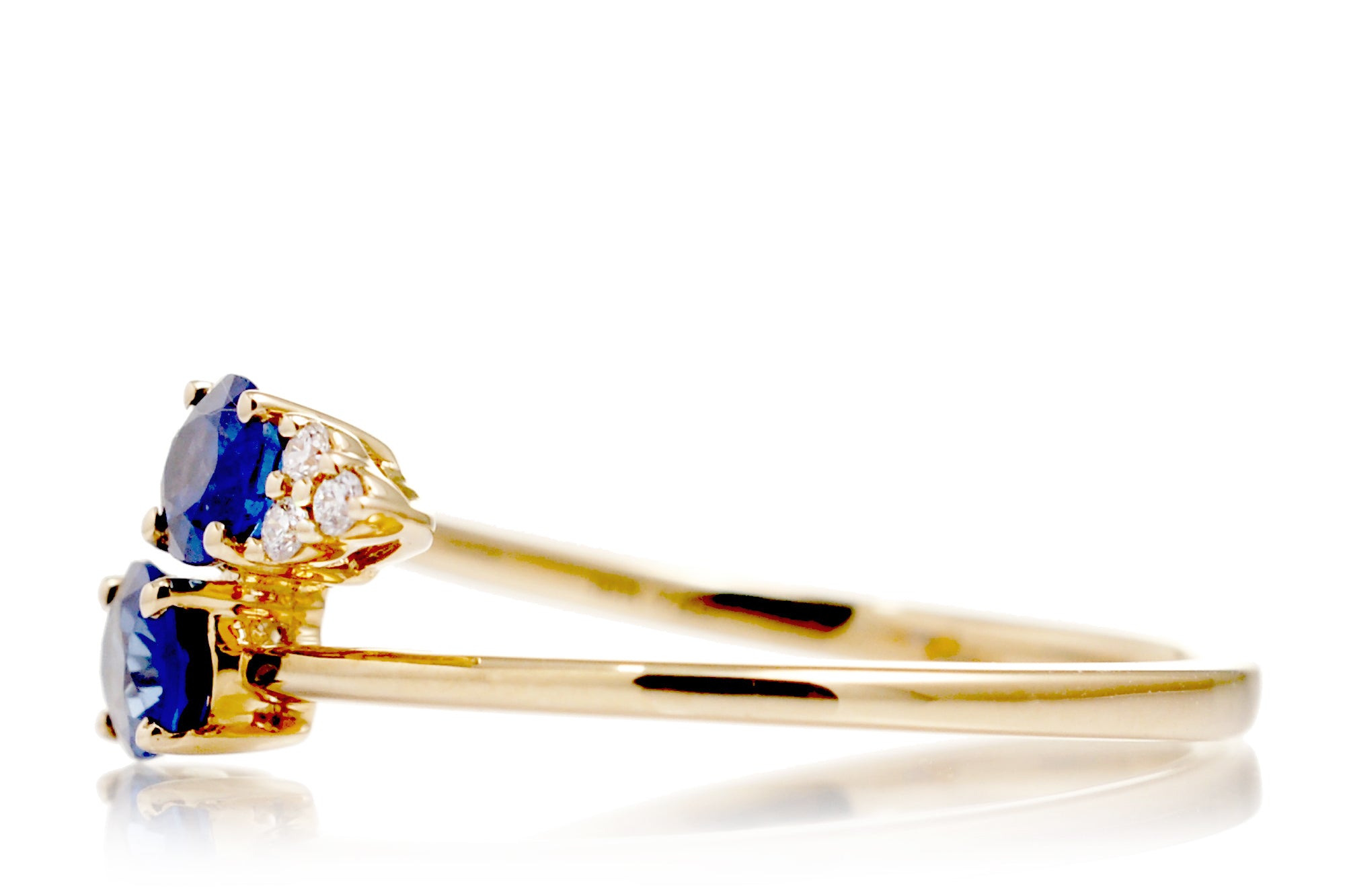 The Bypass Oval Sapphire And Diamond Ring