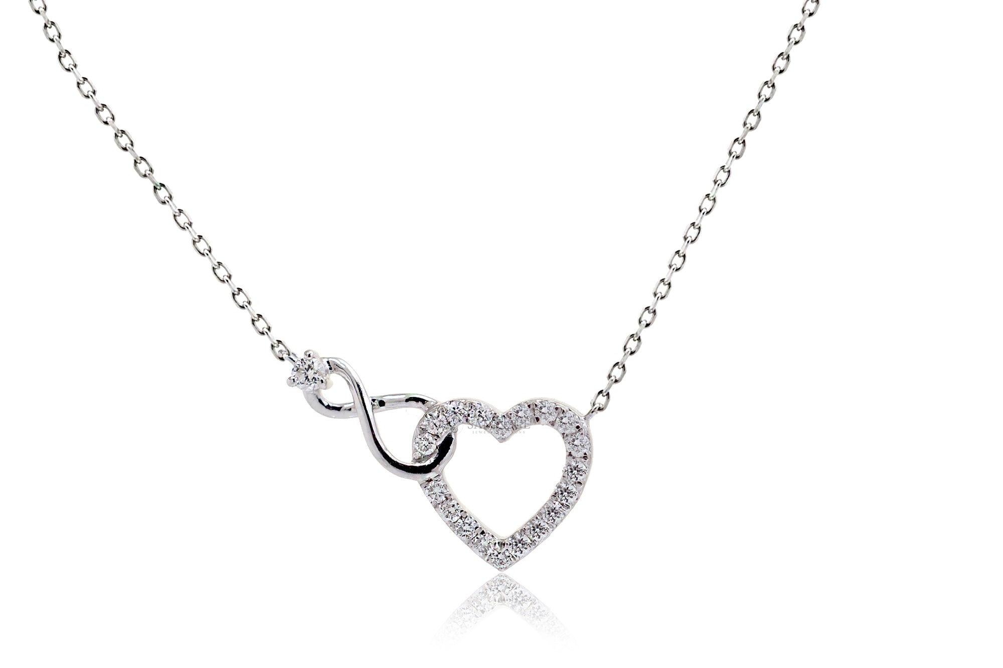 Love Infinity Heart Diamond Necklace