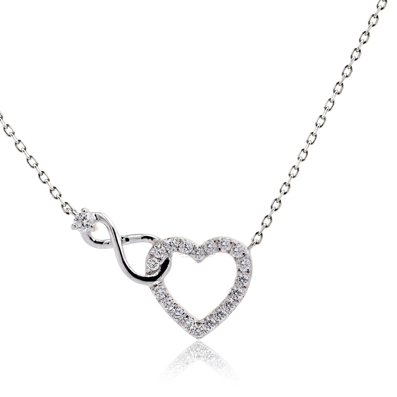 Love Infinity Heart Diamond Necklace