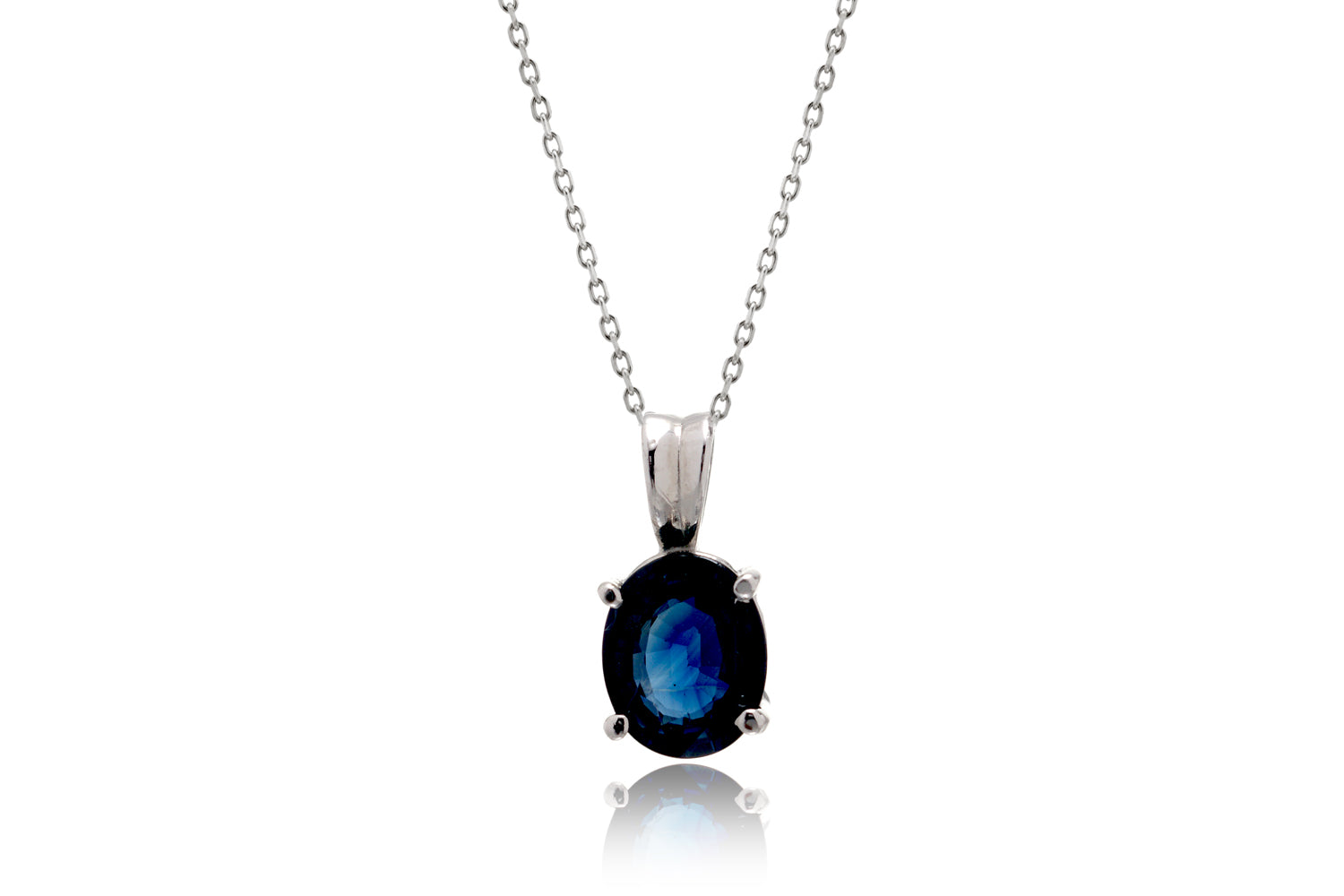 The Solitaire Oval Sapphire Pendant (2 ct.)