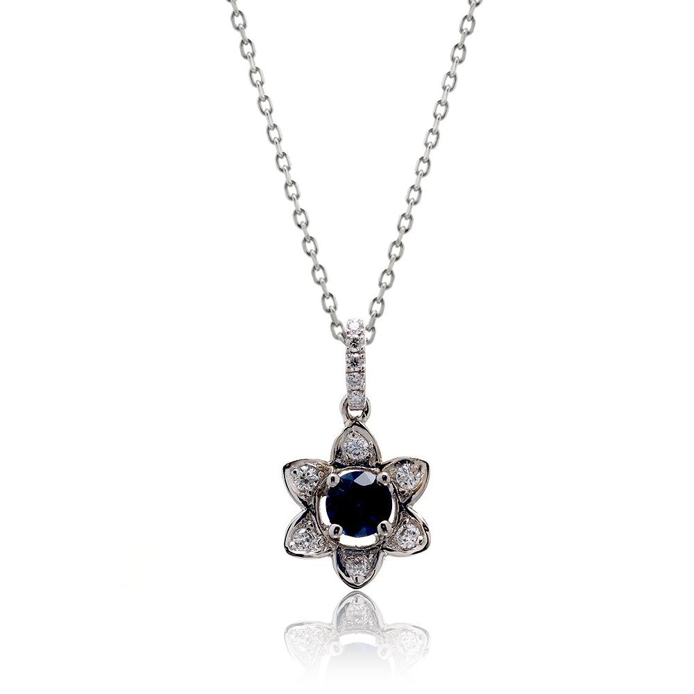 The Daffodil Sapphire Diamond Pendant (1/2 ct tw.)
