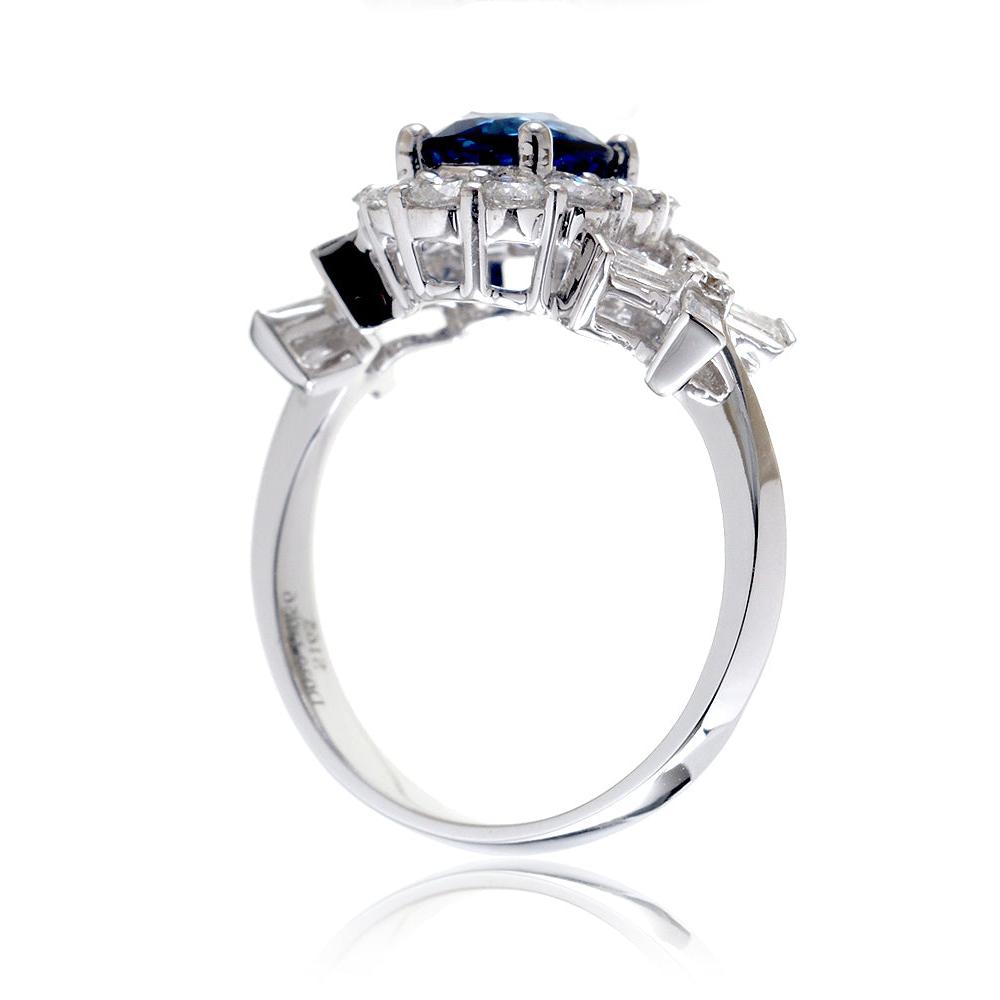 Oval sapphire ring diamond halo xox the Julie