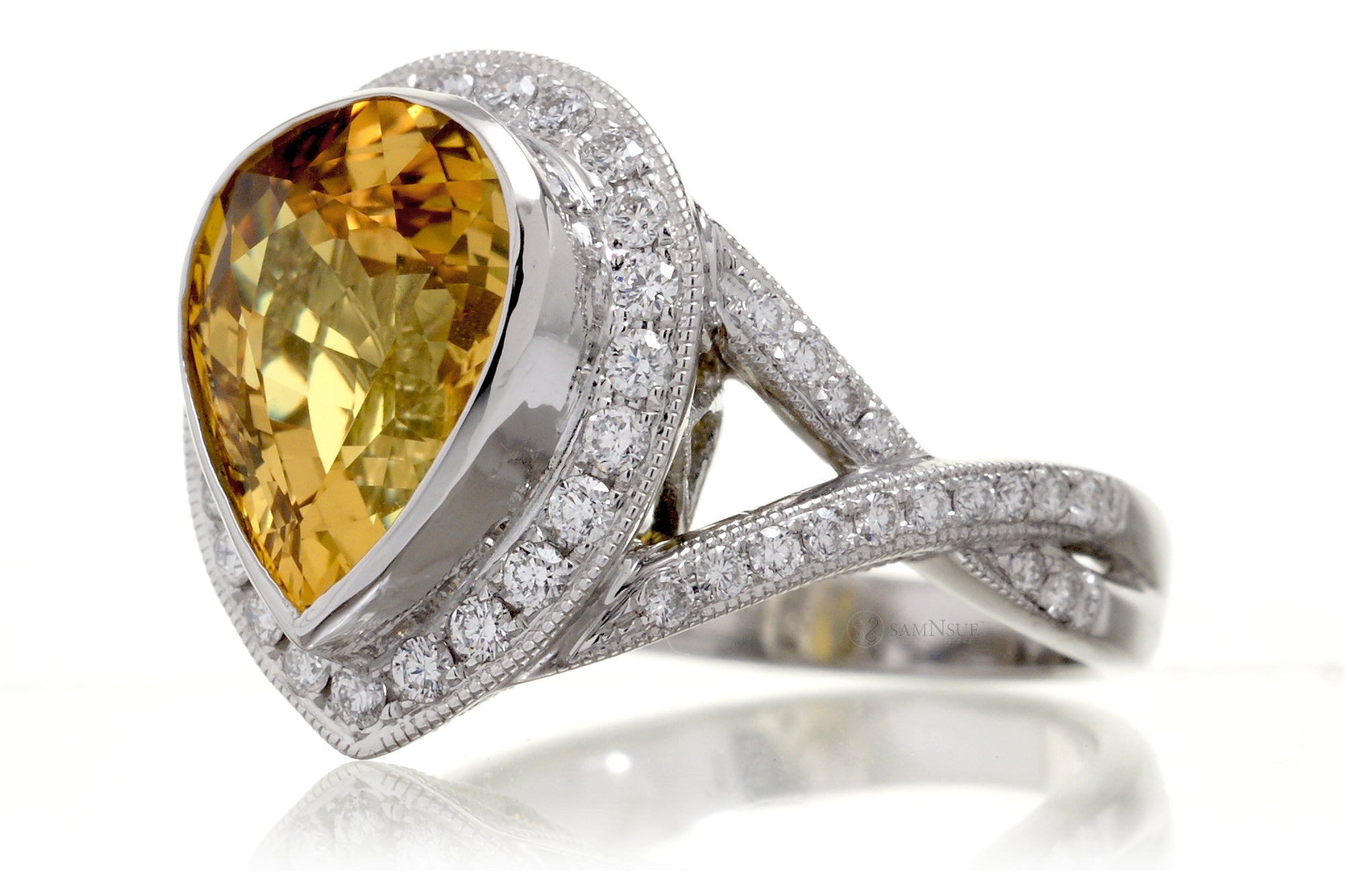 The Libby Pear Yellow Sapphire Ring (6.02 ct. tw.)
