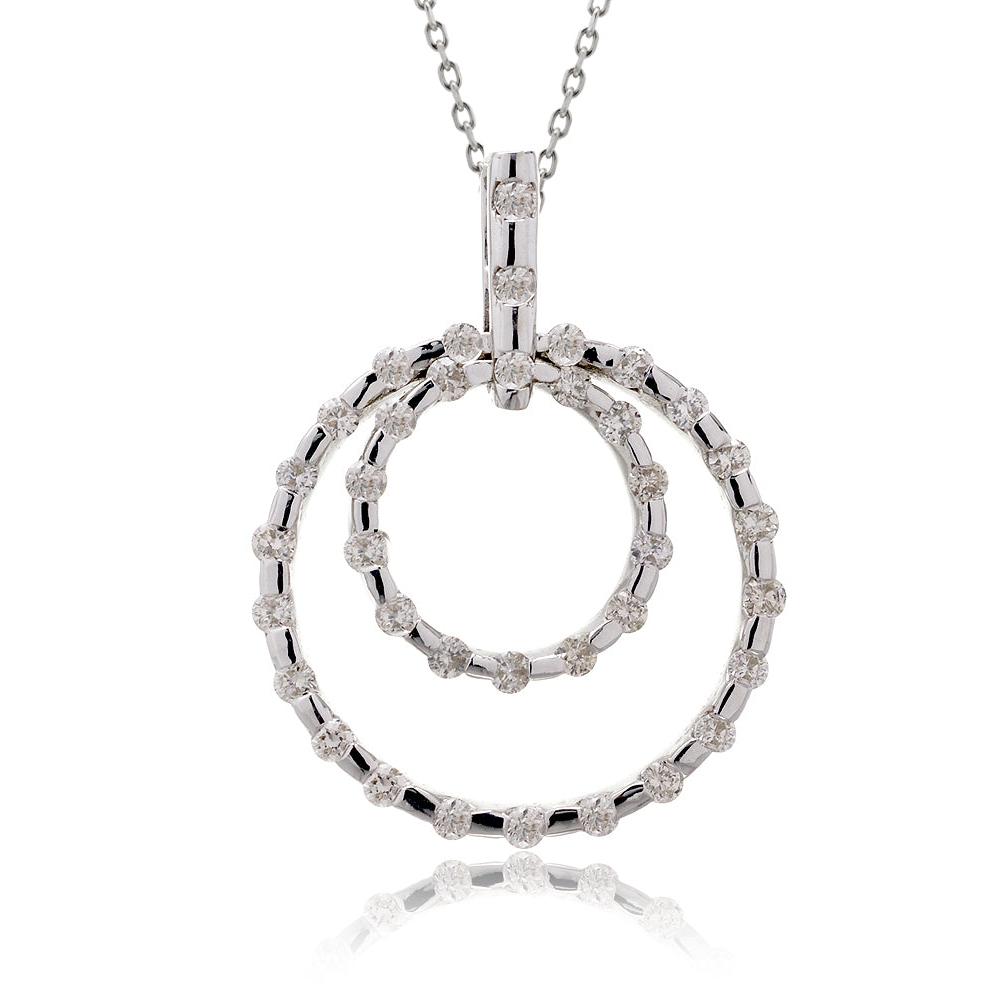 The Double Circle Diamond Pendant