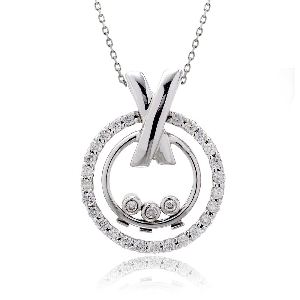 The Love And Kiss Diamond Pendant