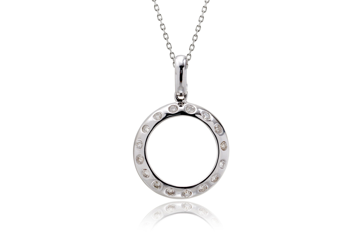 The Circle Of Love Inset Diamond Pendant