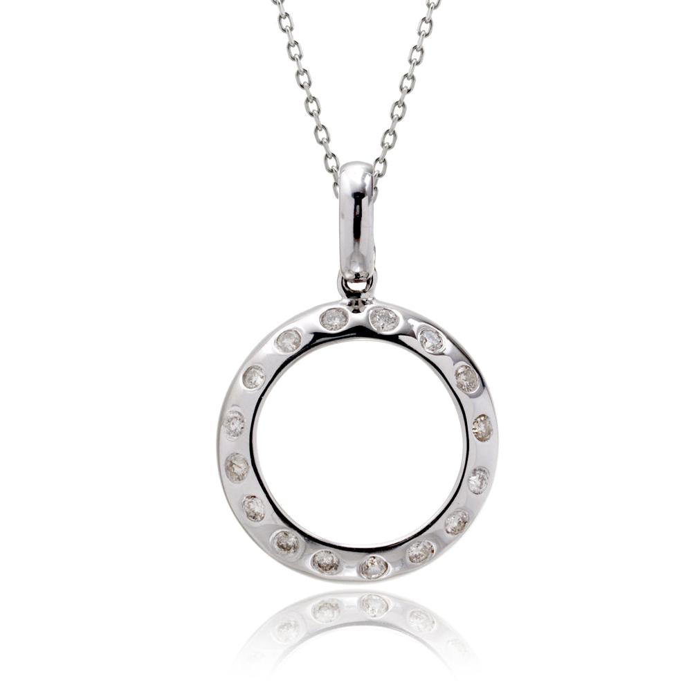 The Circle Of Love Inset Diamond Pendant