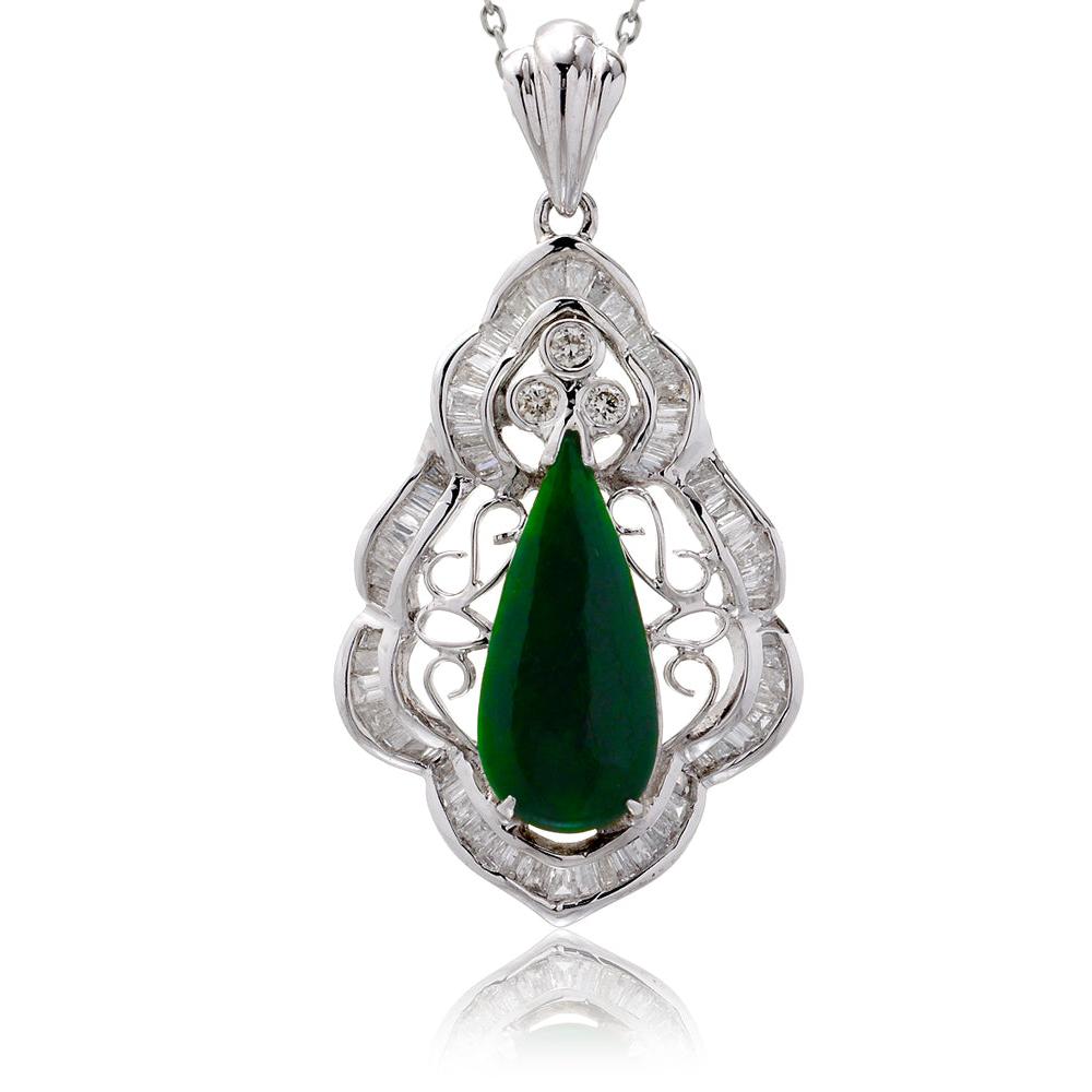 Imperial Jade Teardrop Pendant