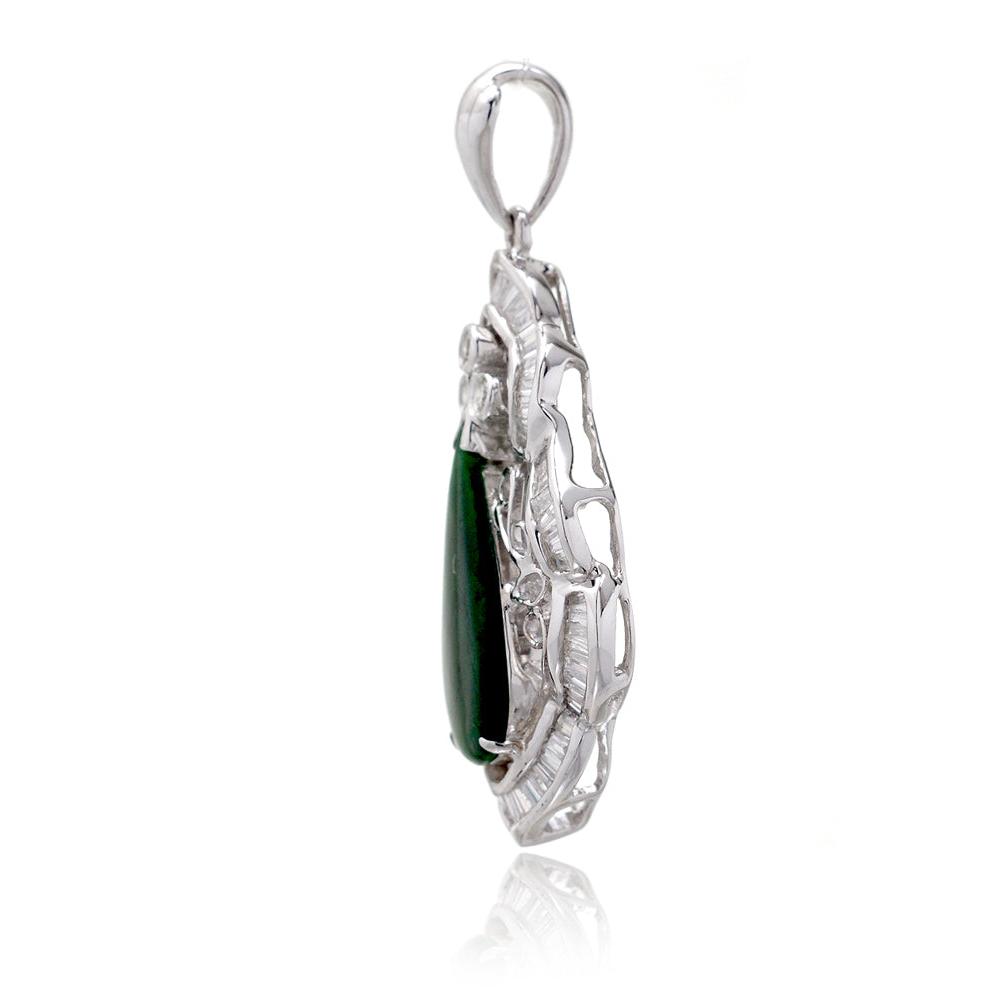 Imperial Jade Teardrop Pendant