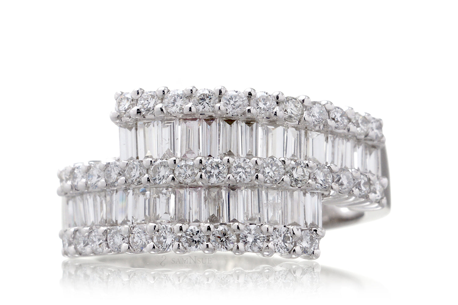 The Bypass Baguette Diamond Ring