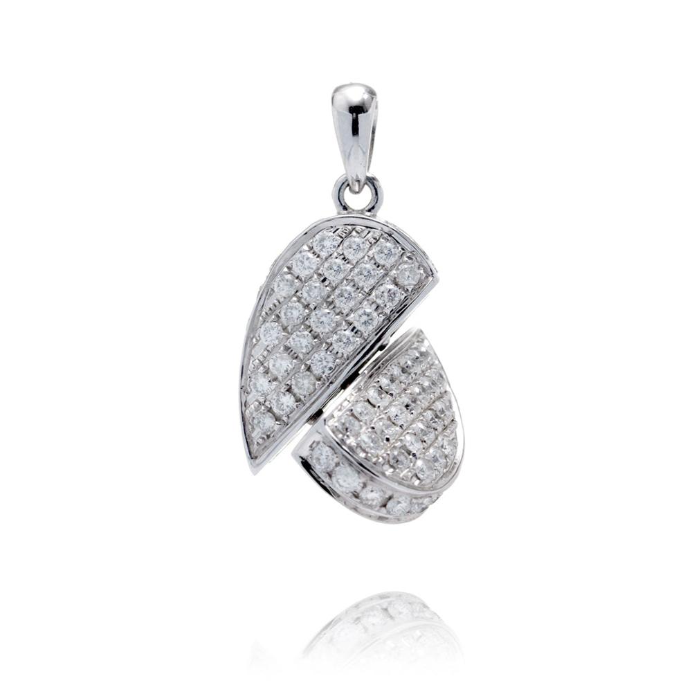 The Ronda Heart/Oval Pavé Pendant