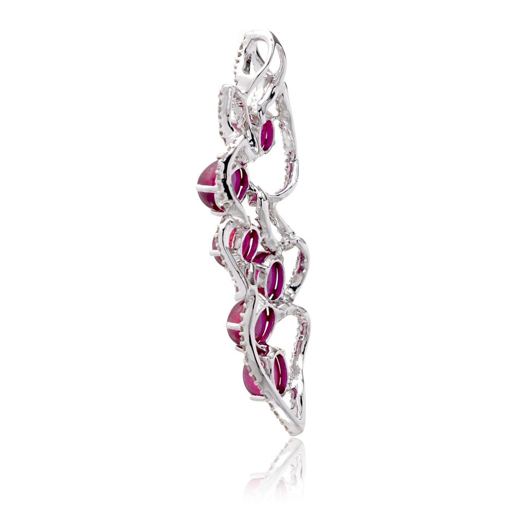 The Cabochon Ruby Diamond Pendant
