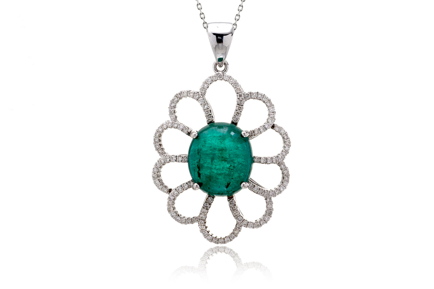 The Angelina Emerald Diamond Pendant (6.46 ct tw.)