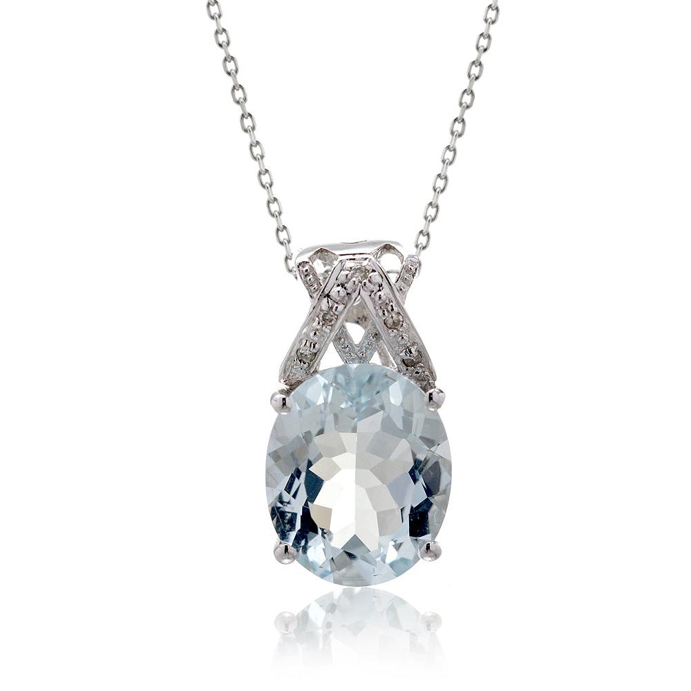 The Oval Aquamarine Slide Pendant (4.31 ct. tw.)