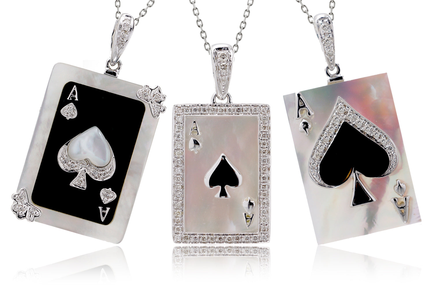 The Ace Of Spade Mother Of Pearl Pendant