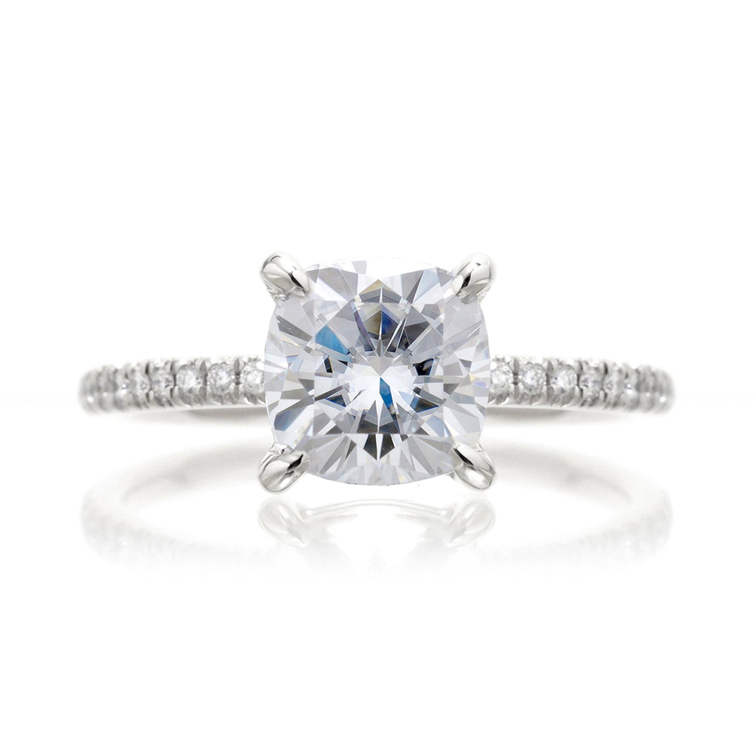 The Ava Cushion Moissanite Ring