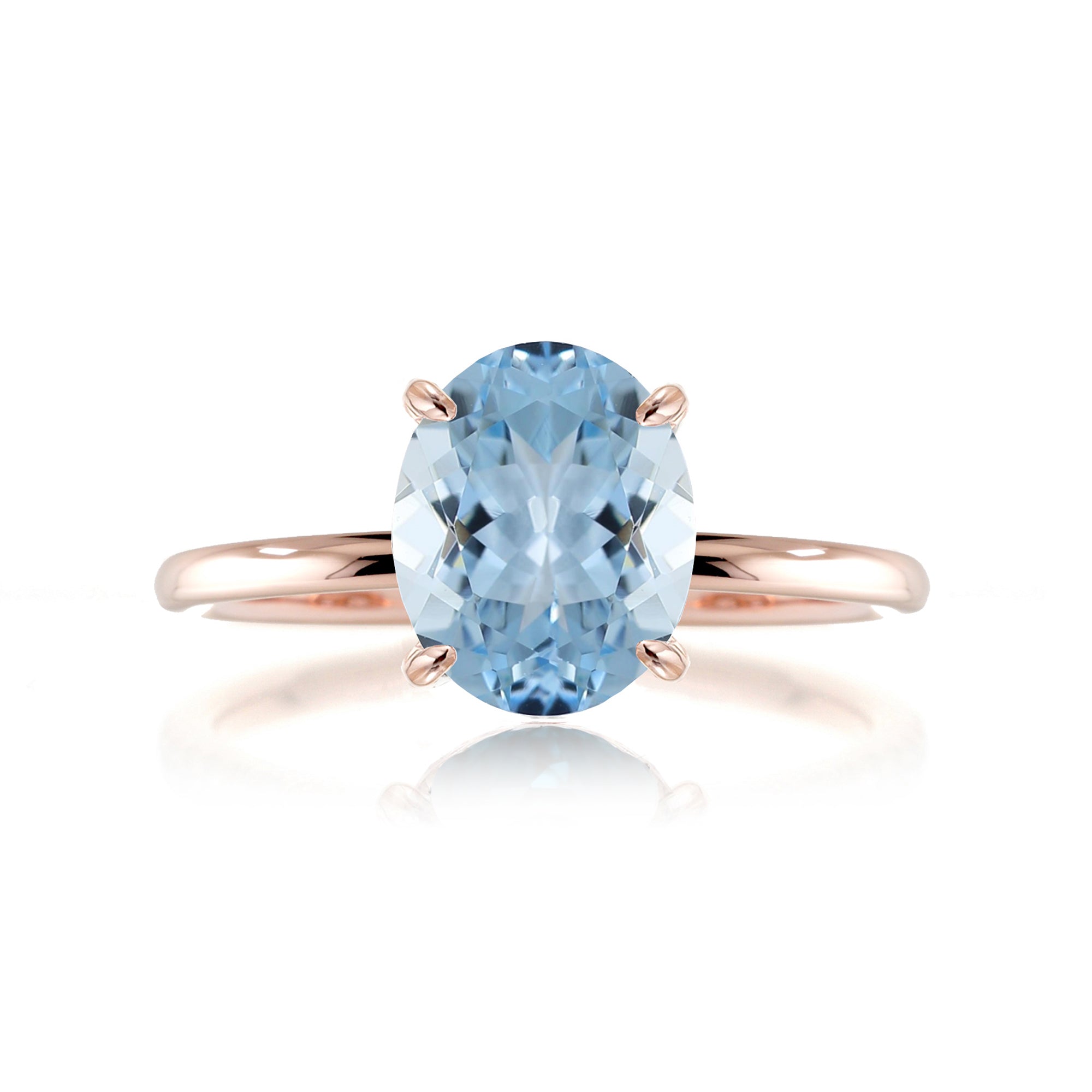 The Ava Oval Aquamarine Ring