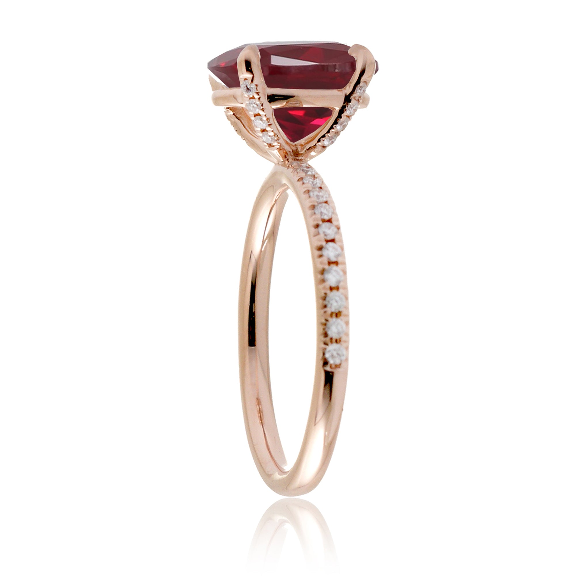 The Ava Oval Lab-Grown Ruby