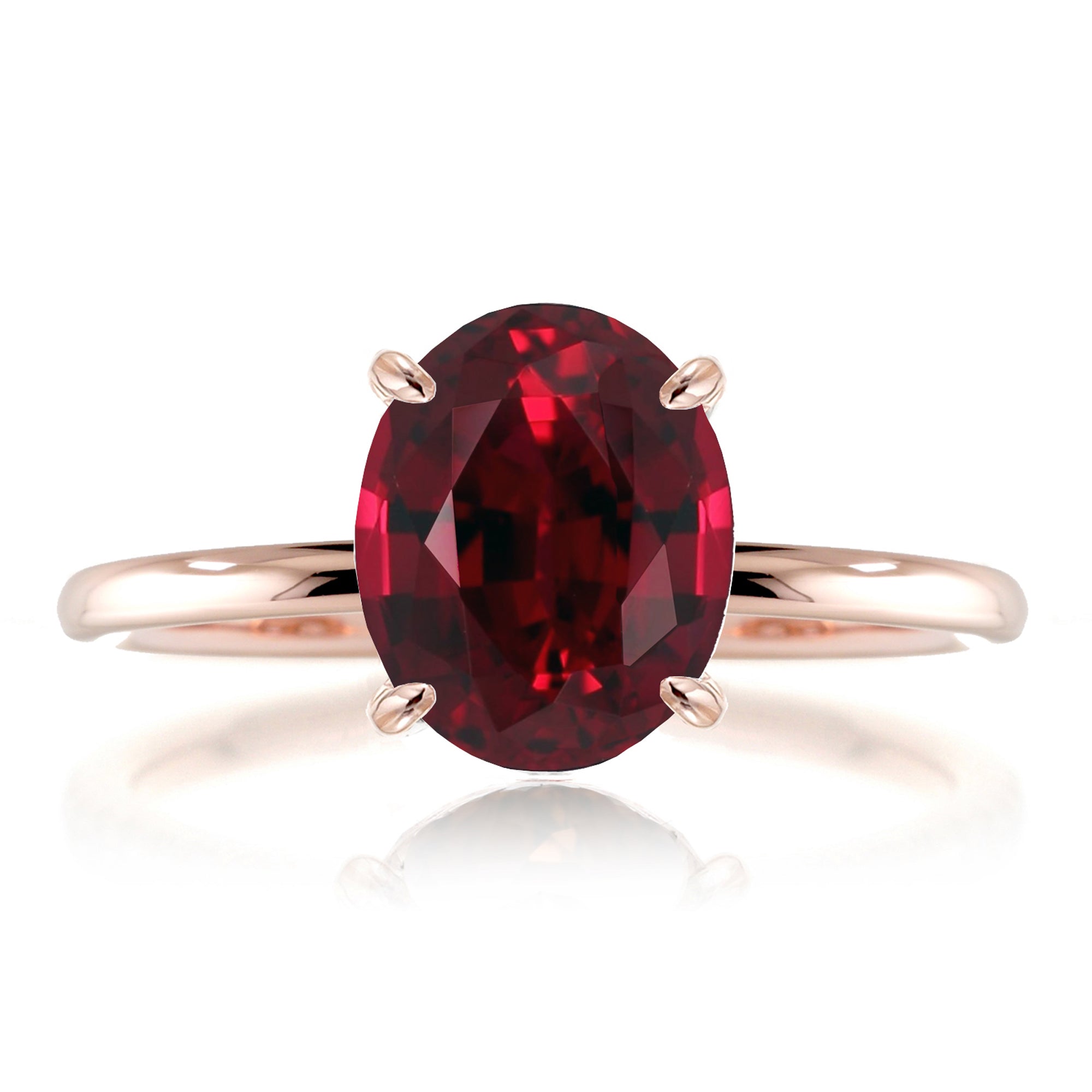 The Ava Oval Lab-Grown Ruby