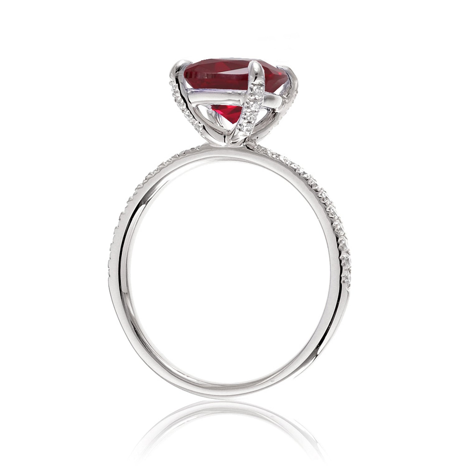 The Ava Oval Lab-Grown Ruby