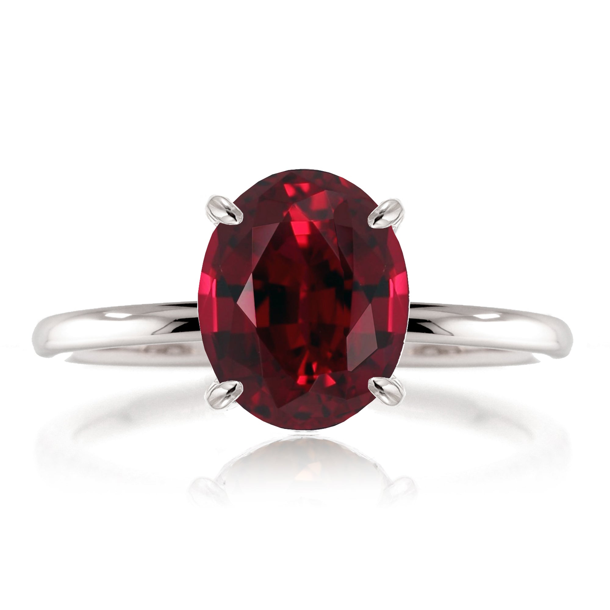 The Ava Oval Lab-Grown Ruby
