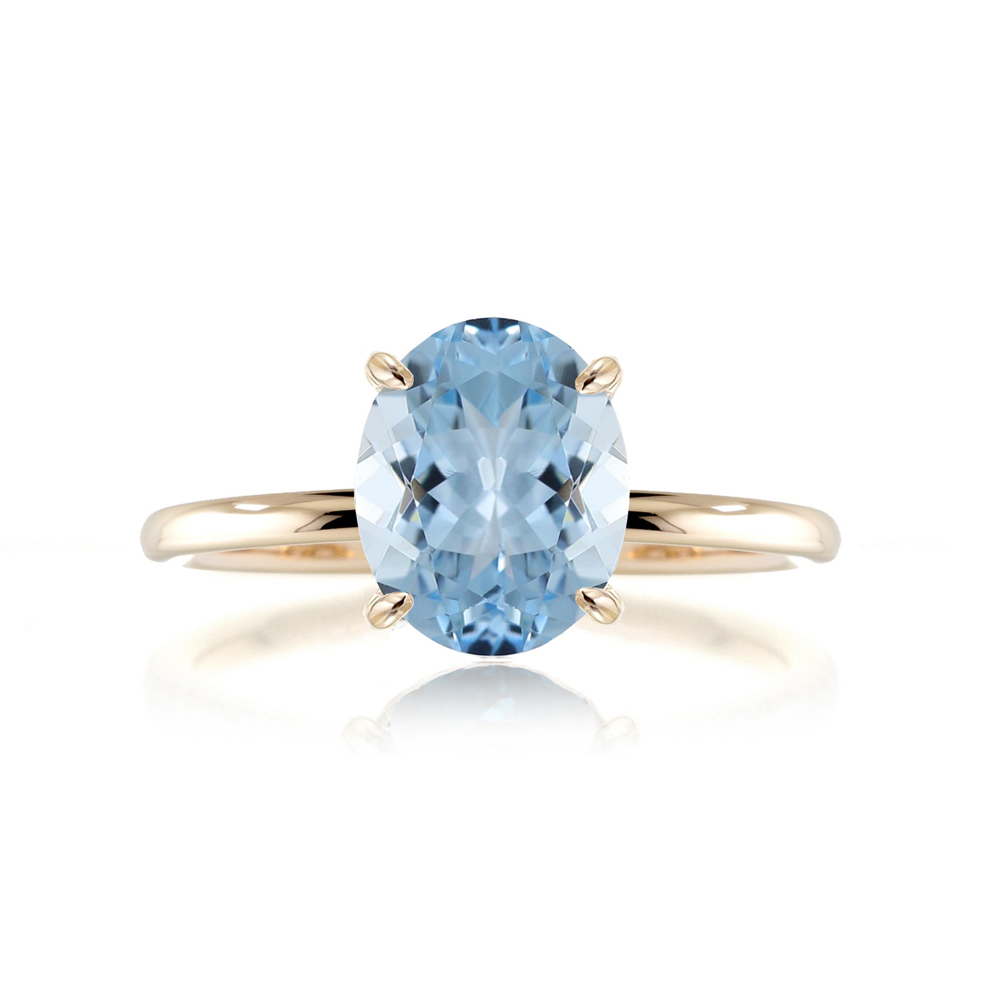 The Ava Oval Aquamarine Ring