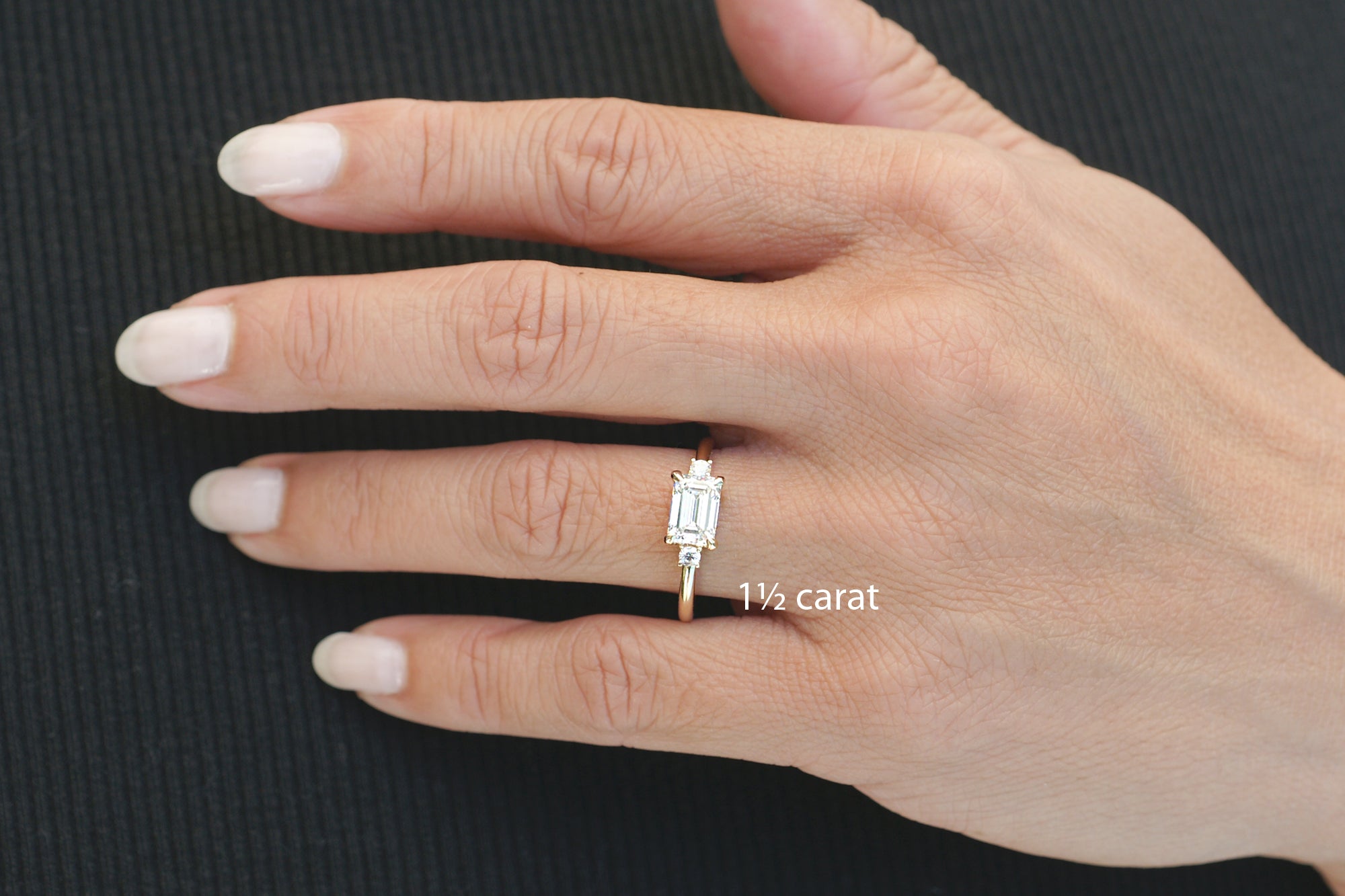 The Lena Emerald Cut Diamond Ring (Lab Grown)
