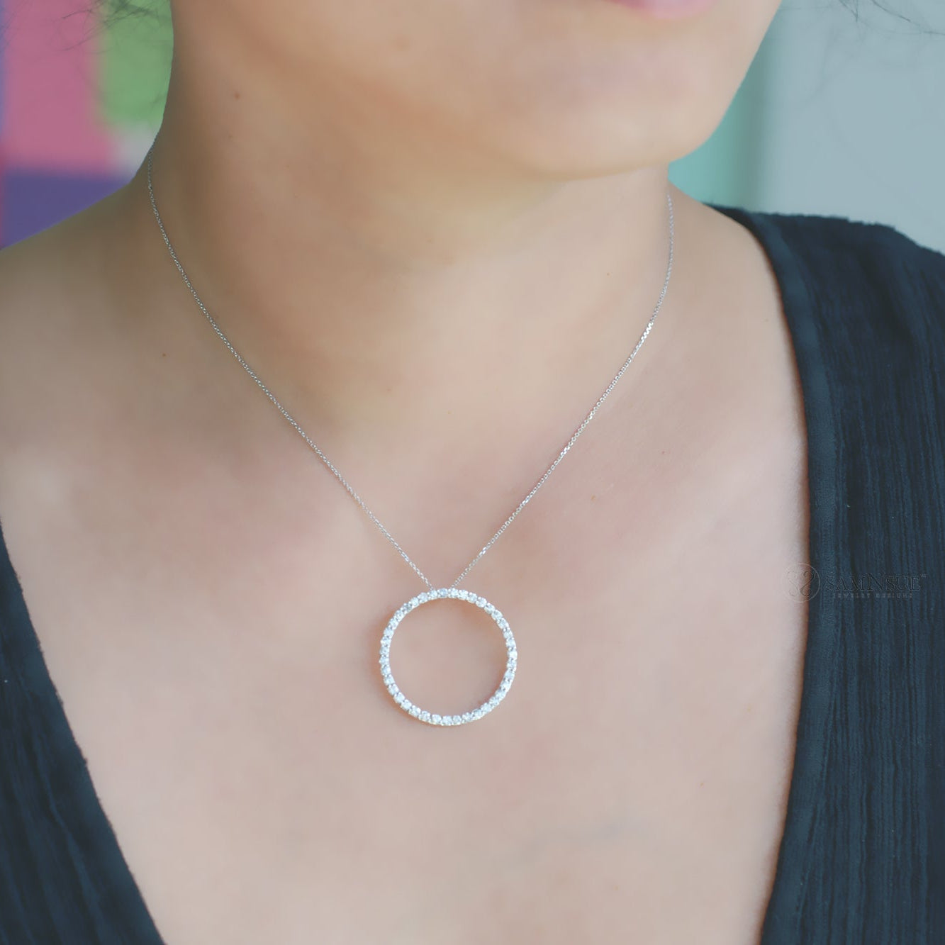 The Circle Of Love Shared Prongs Diamond Pendant (1.07ct. tw.)