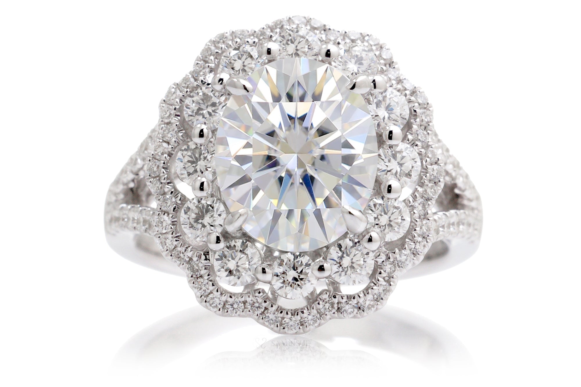 The Constance Oval Moissanite Ring