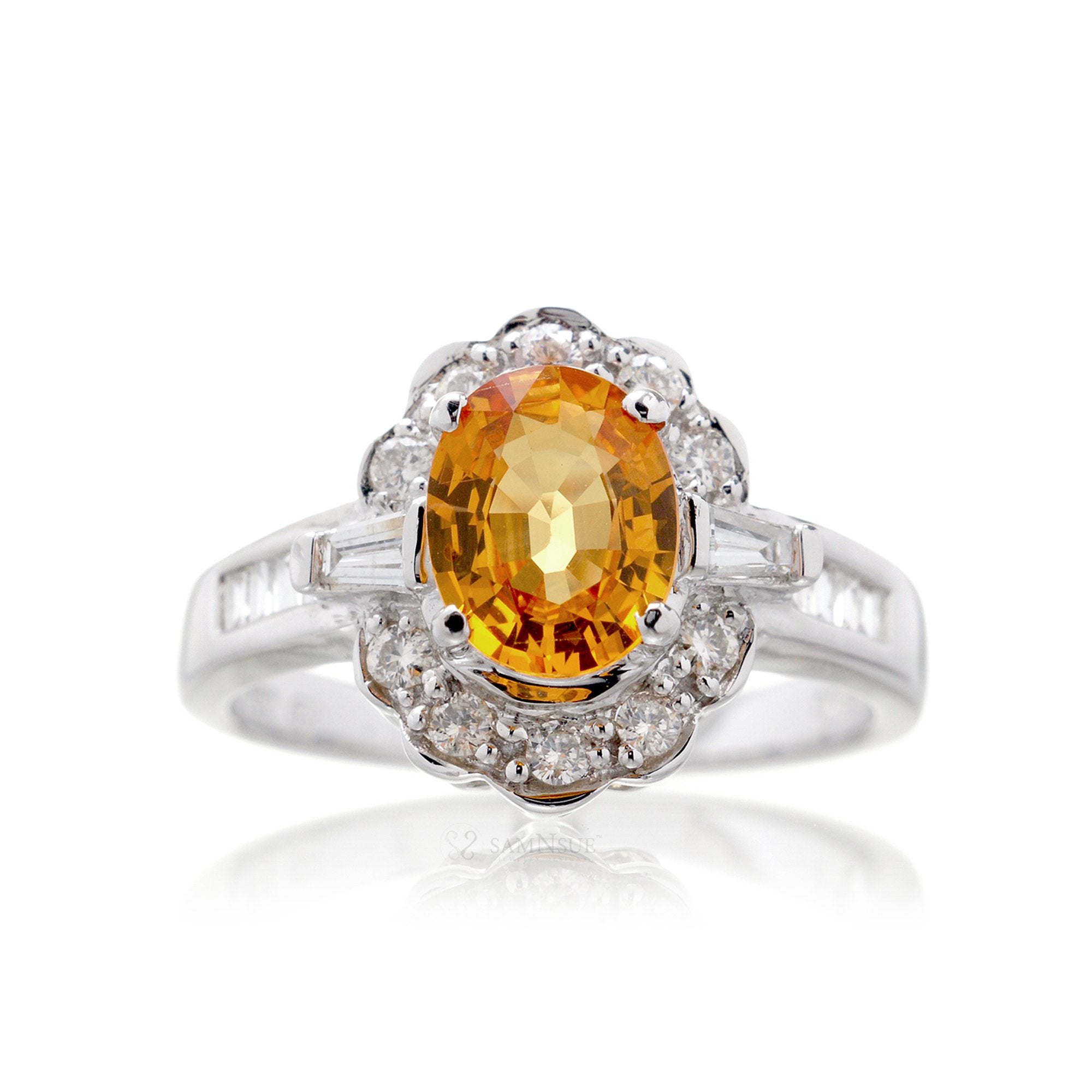 The Josepha Oval Sapphire & Diamond Ring (1.78 ct. tw.)