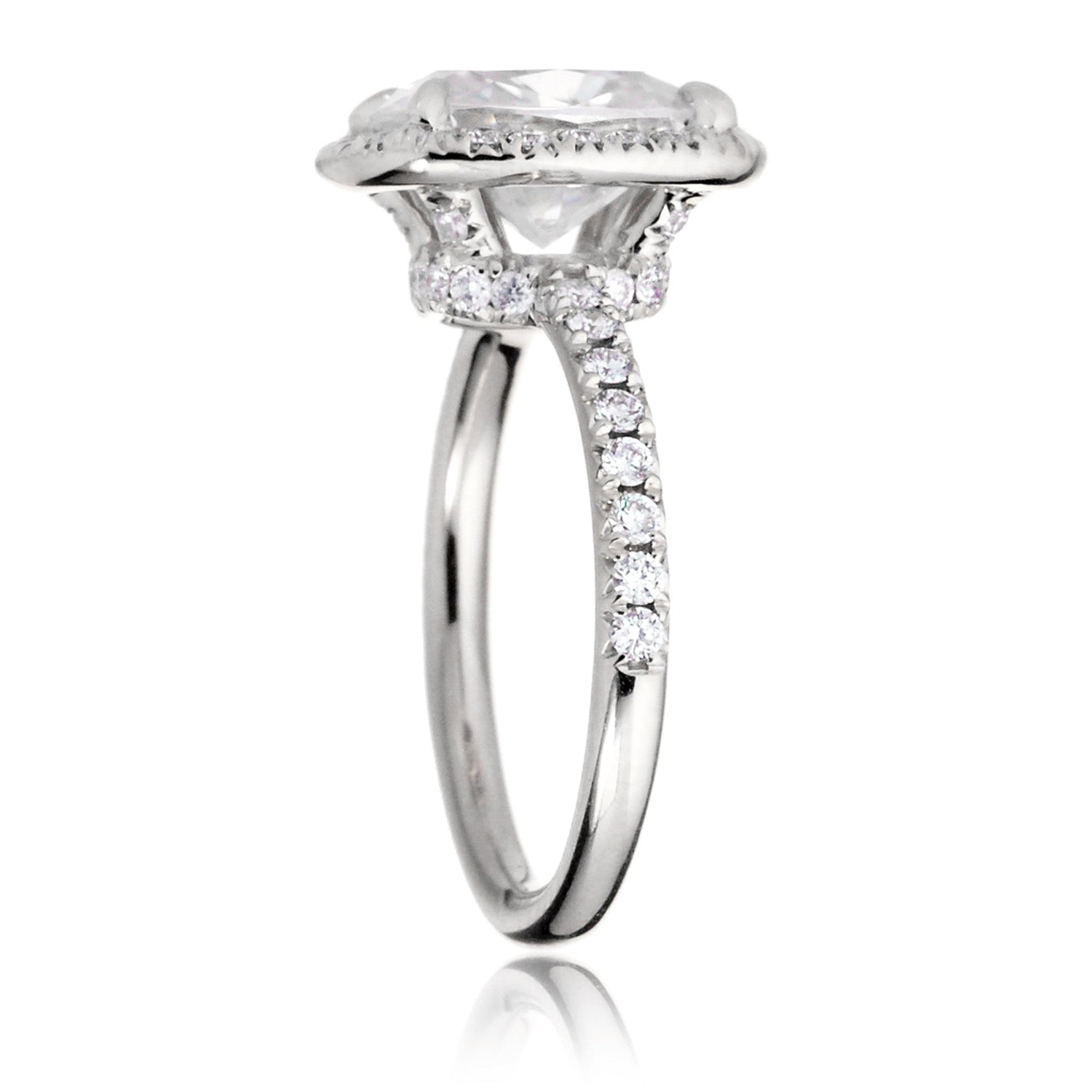 The Drenched Cushion Moissanite