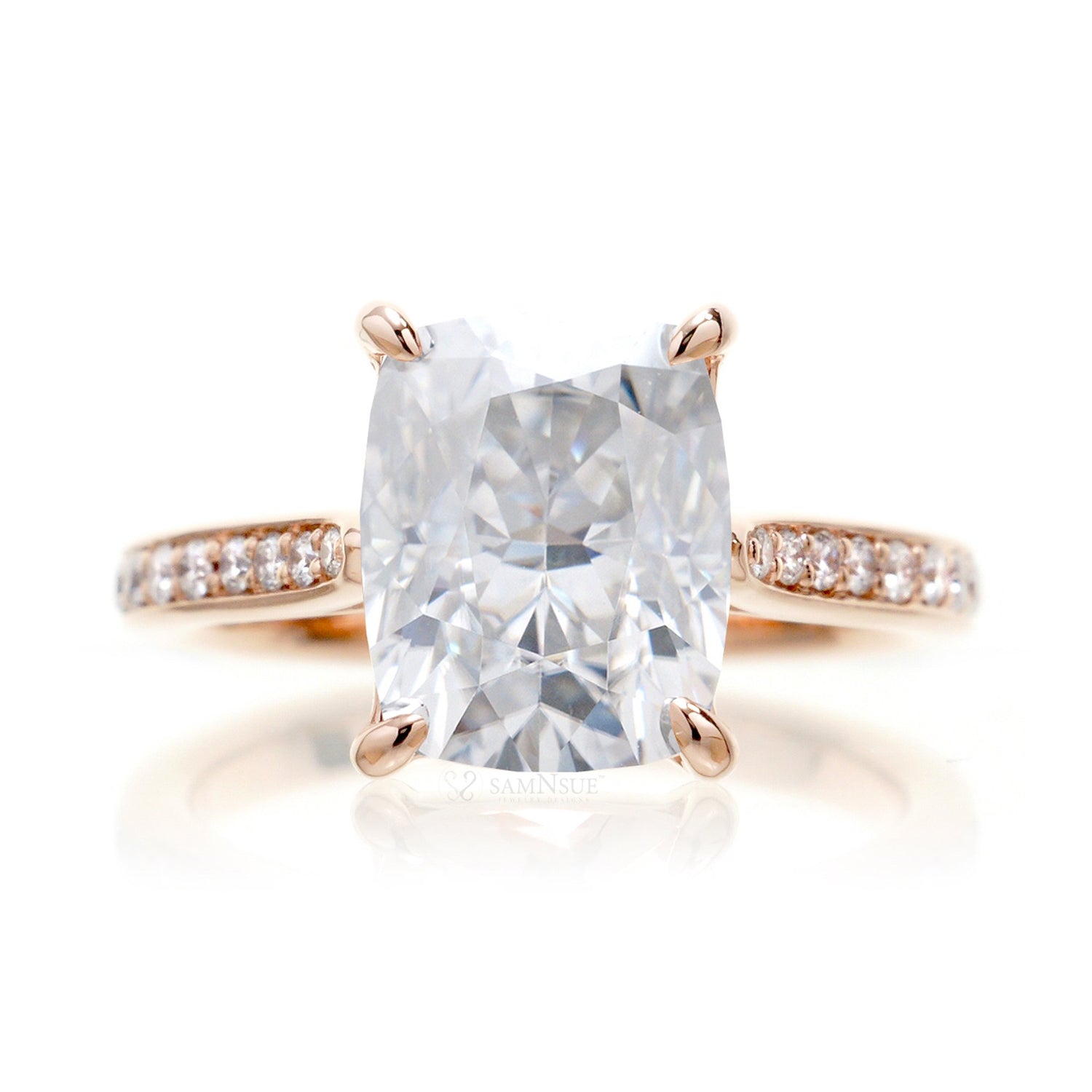The Emily Cushion Moissanite
