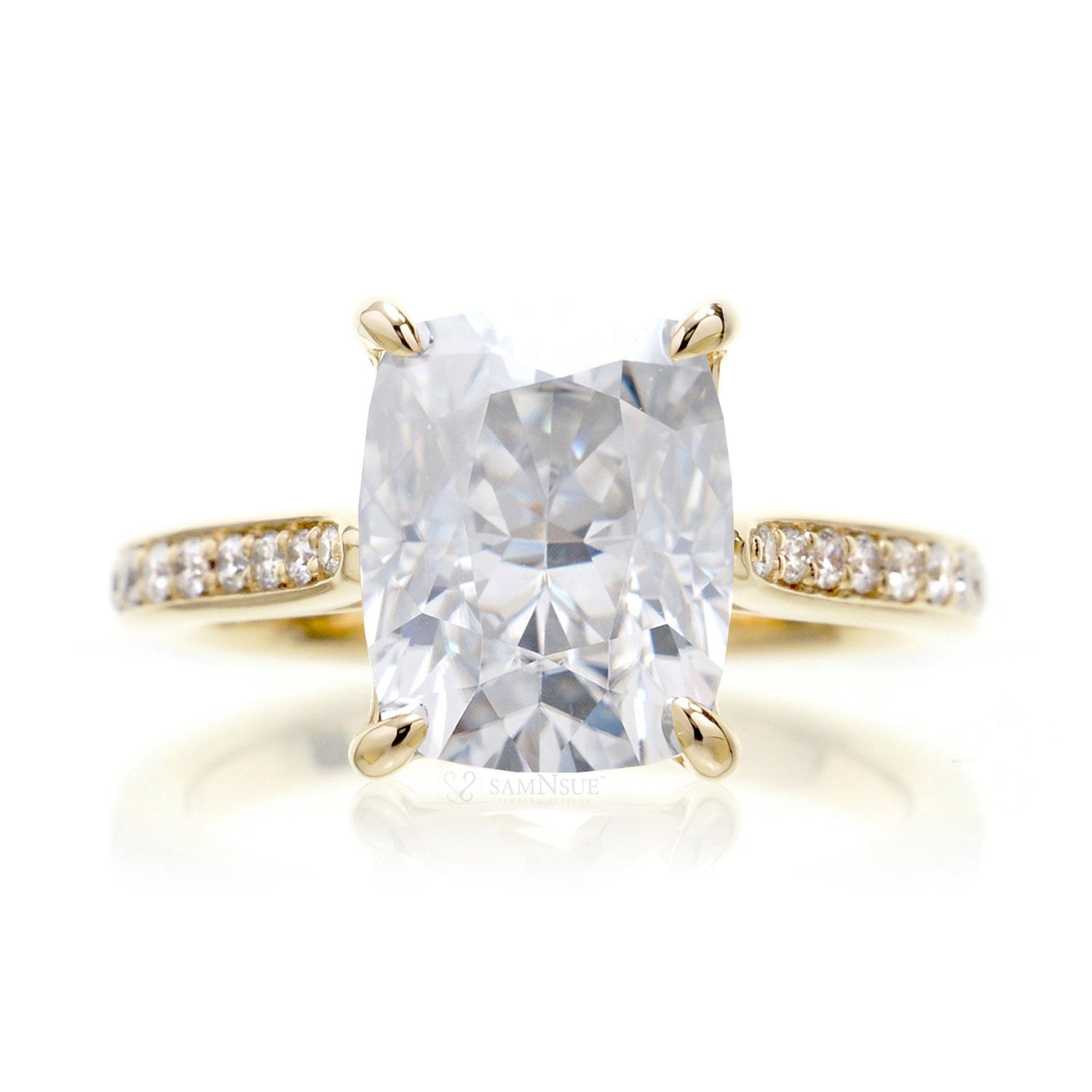 The Emily Cushion Moissanite