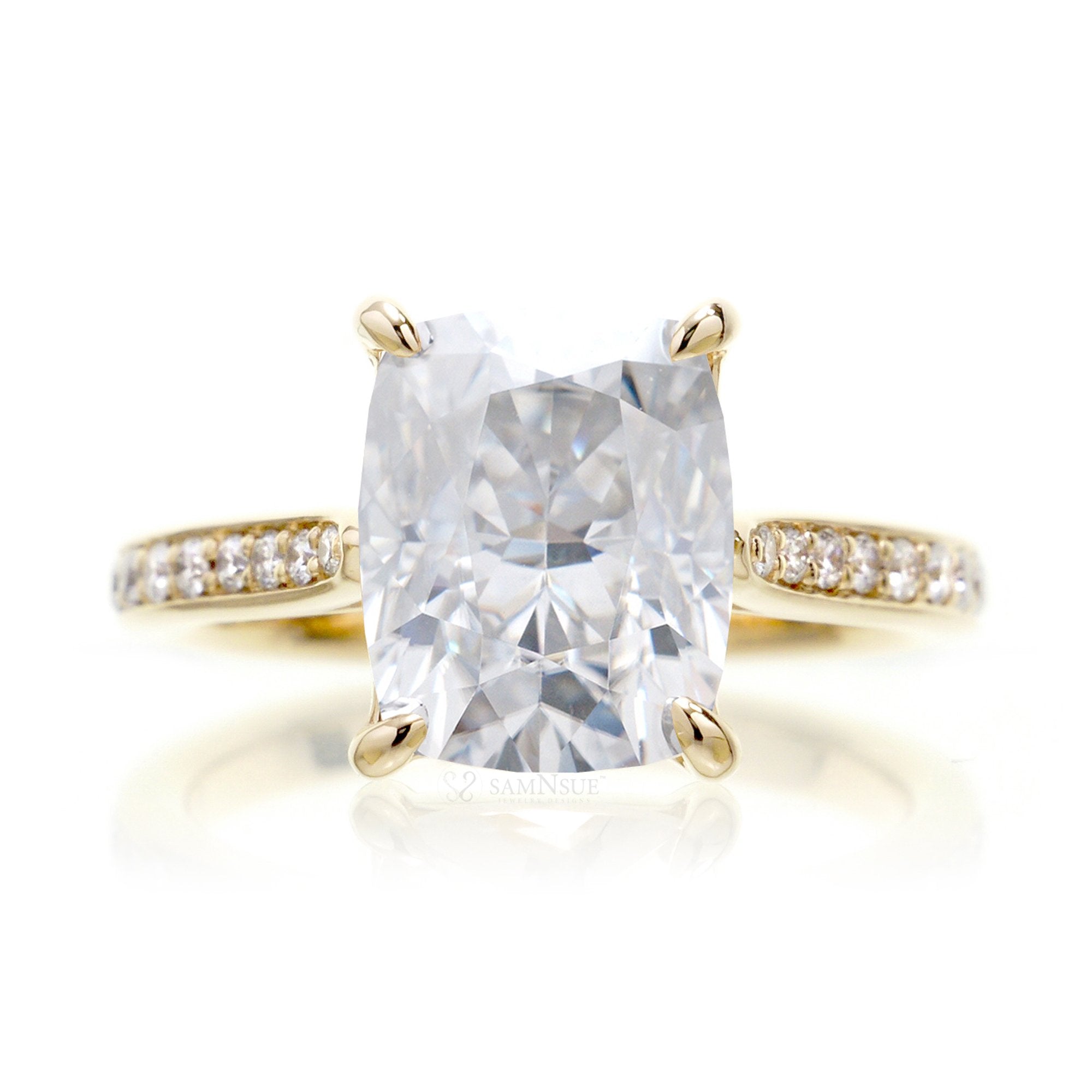 The Emily Cushion Moissanite Ring