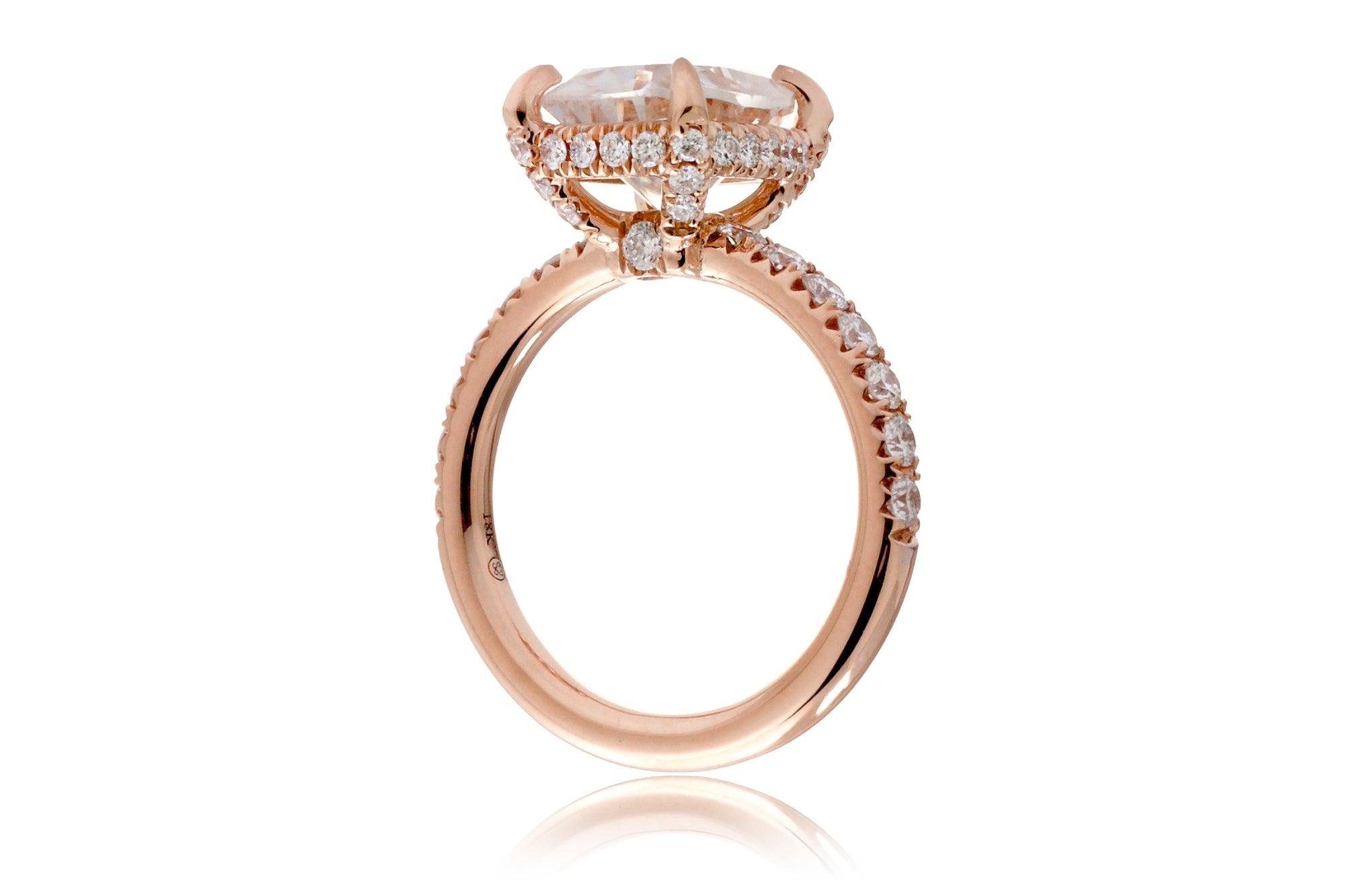 The Drenched Solitaire Cushion Moissanite