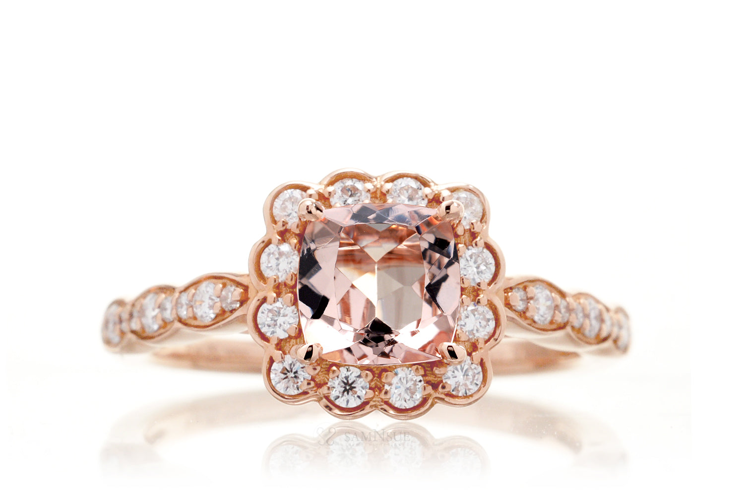 The Scallop Cushion Morganite