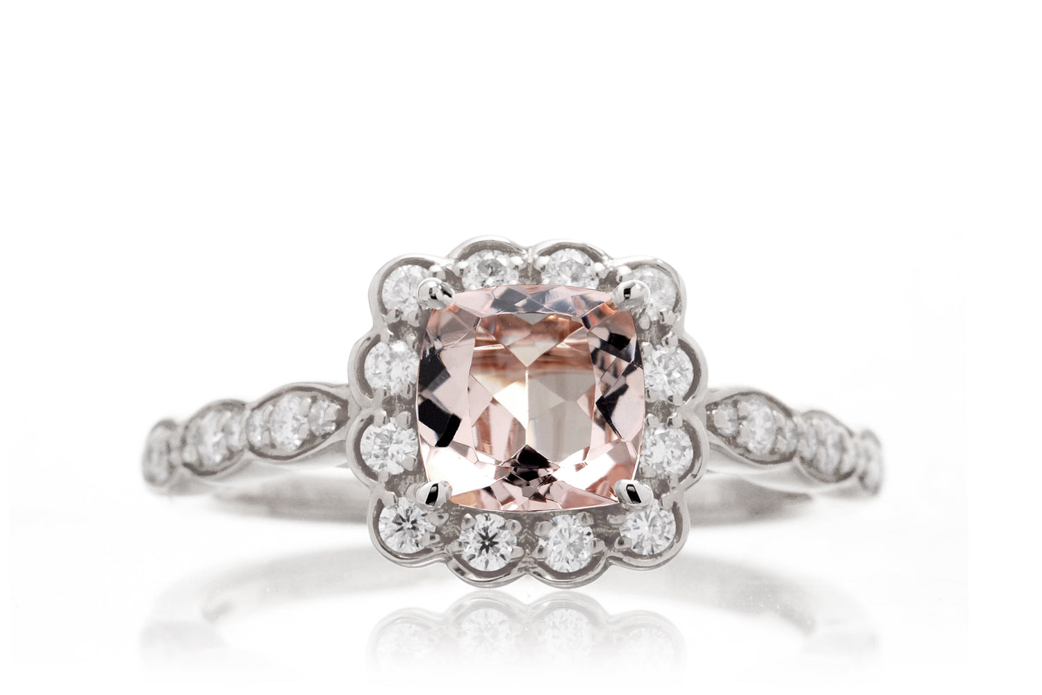 The Scallop Cushion Morganite