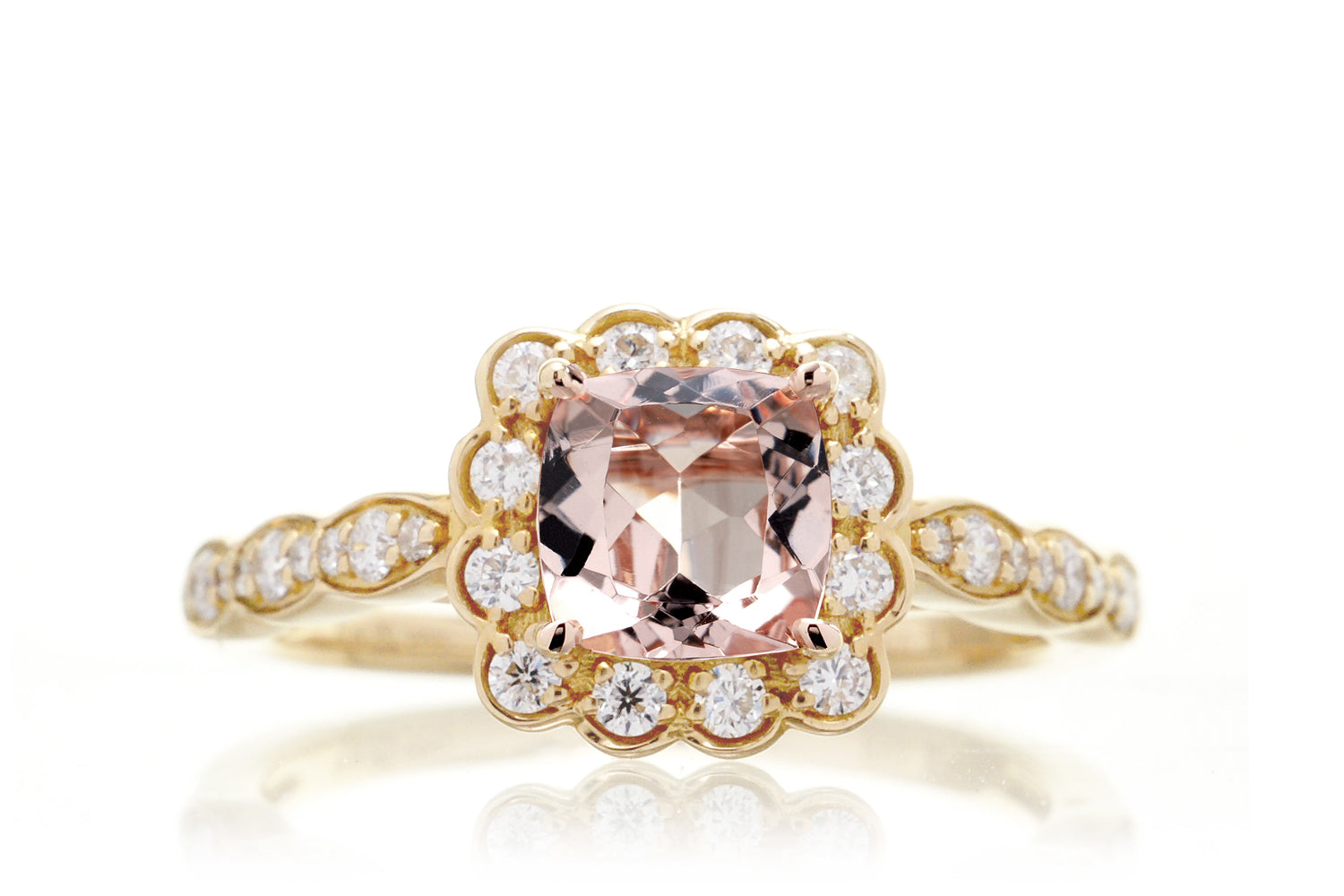 The Scallop Cushion Morganite