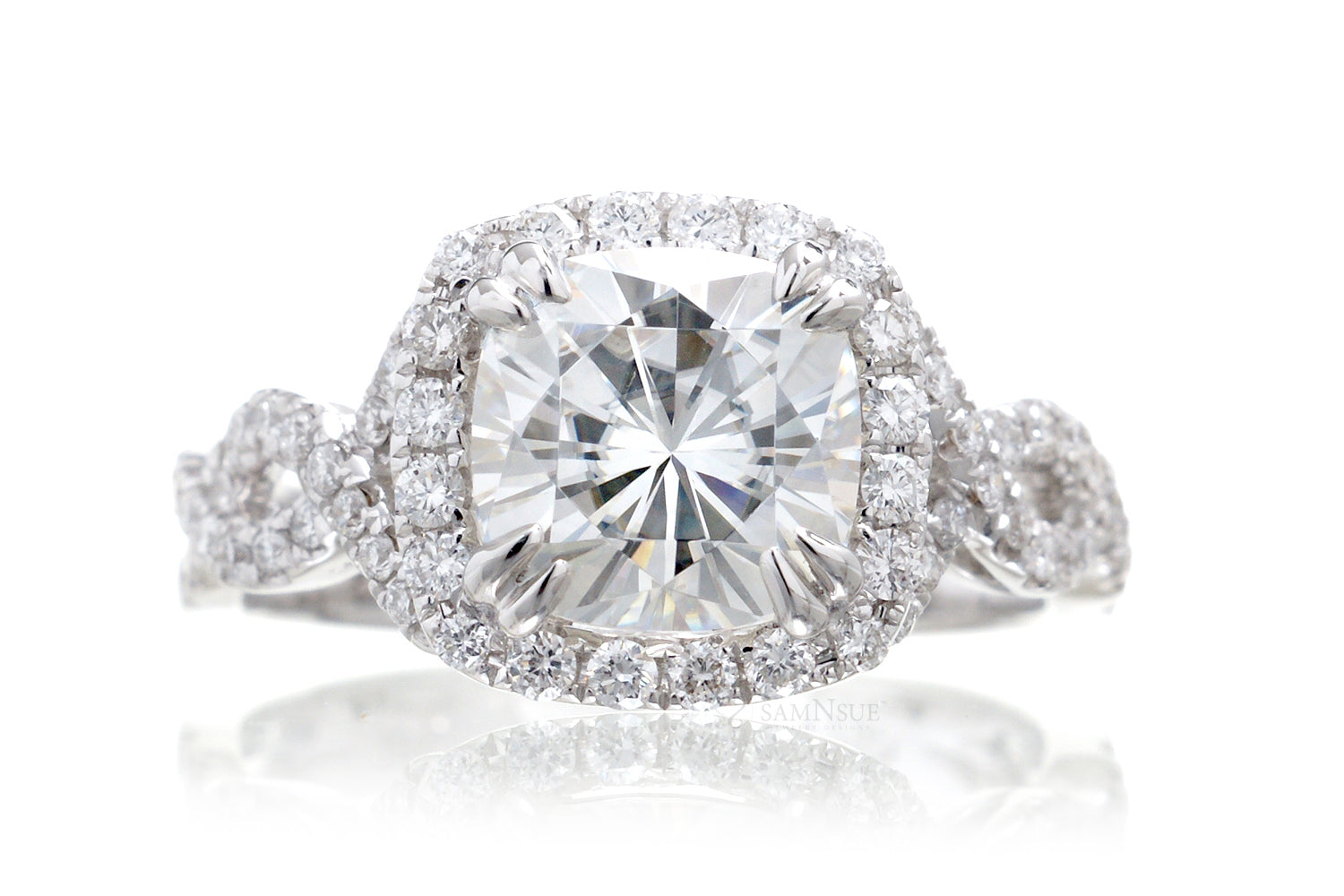 The Shelly Cushion Moissanite Ring