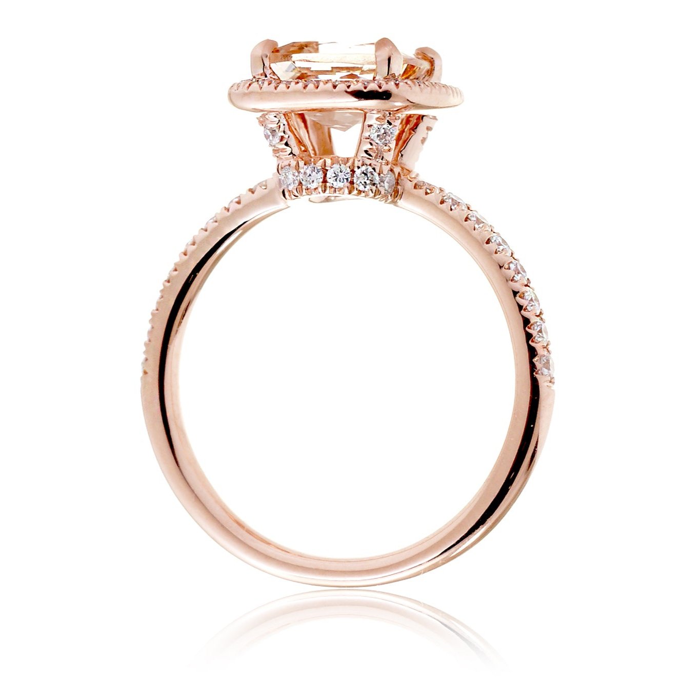 The Drenched Square Cushion Morganite