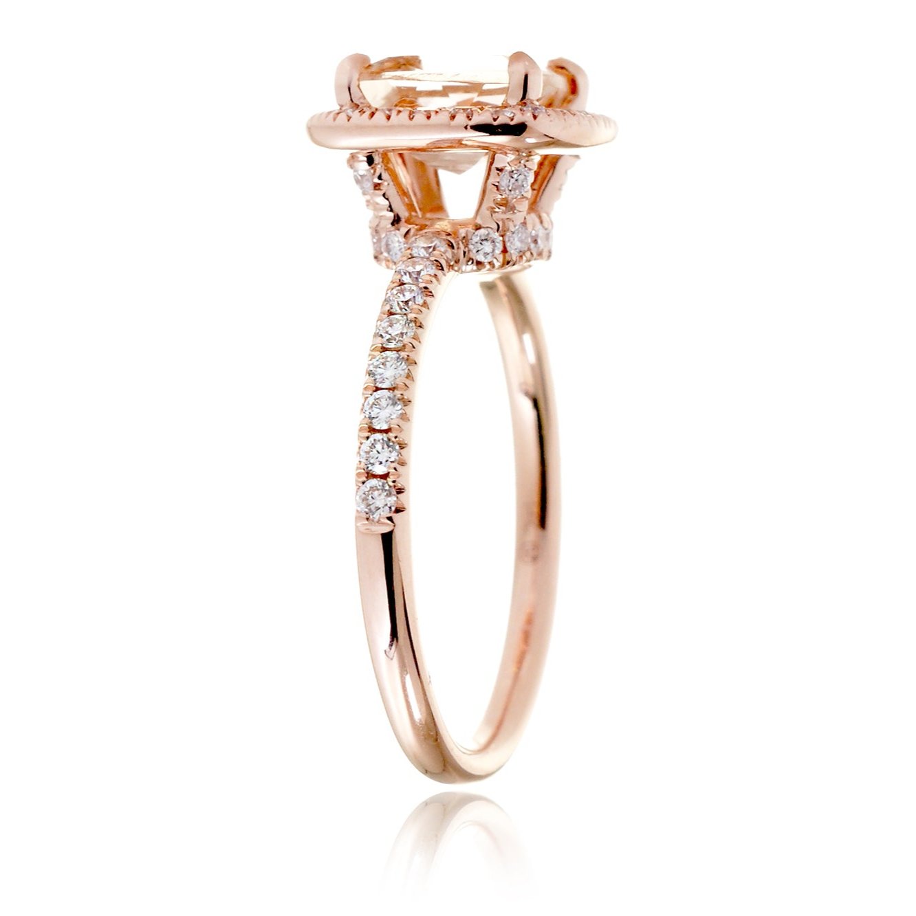 The Drenched Square Cushion Morganite