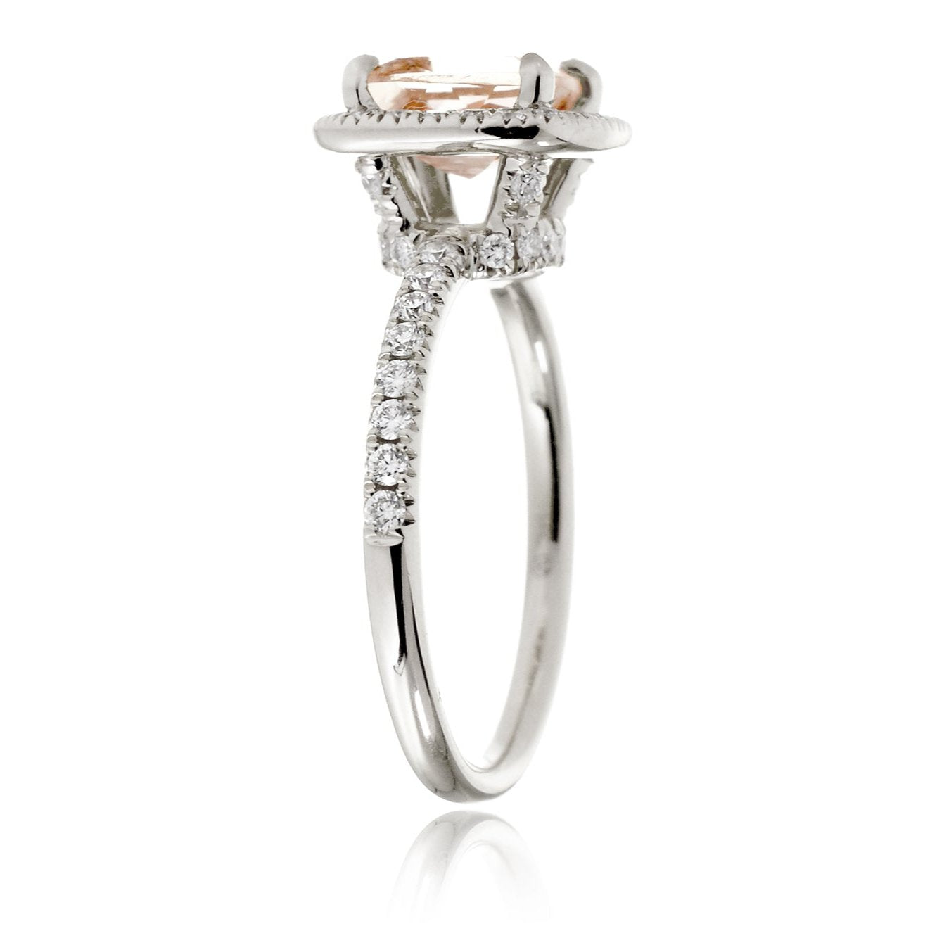 The Drenched Square Cushion Morganite