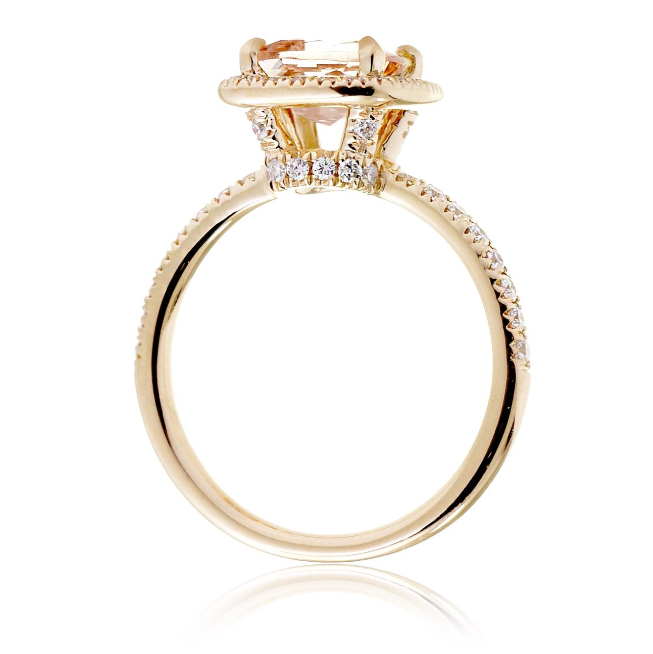 The Drenched Square Cushion Morganite