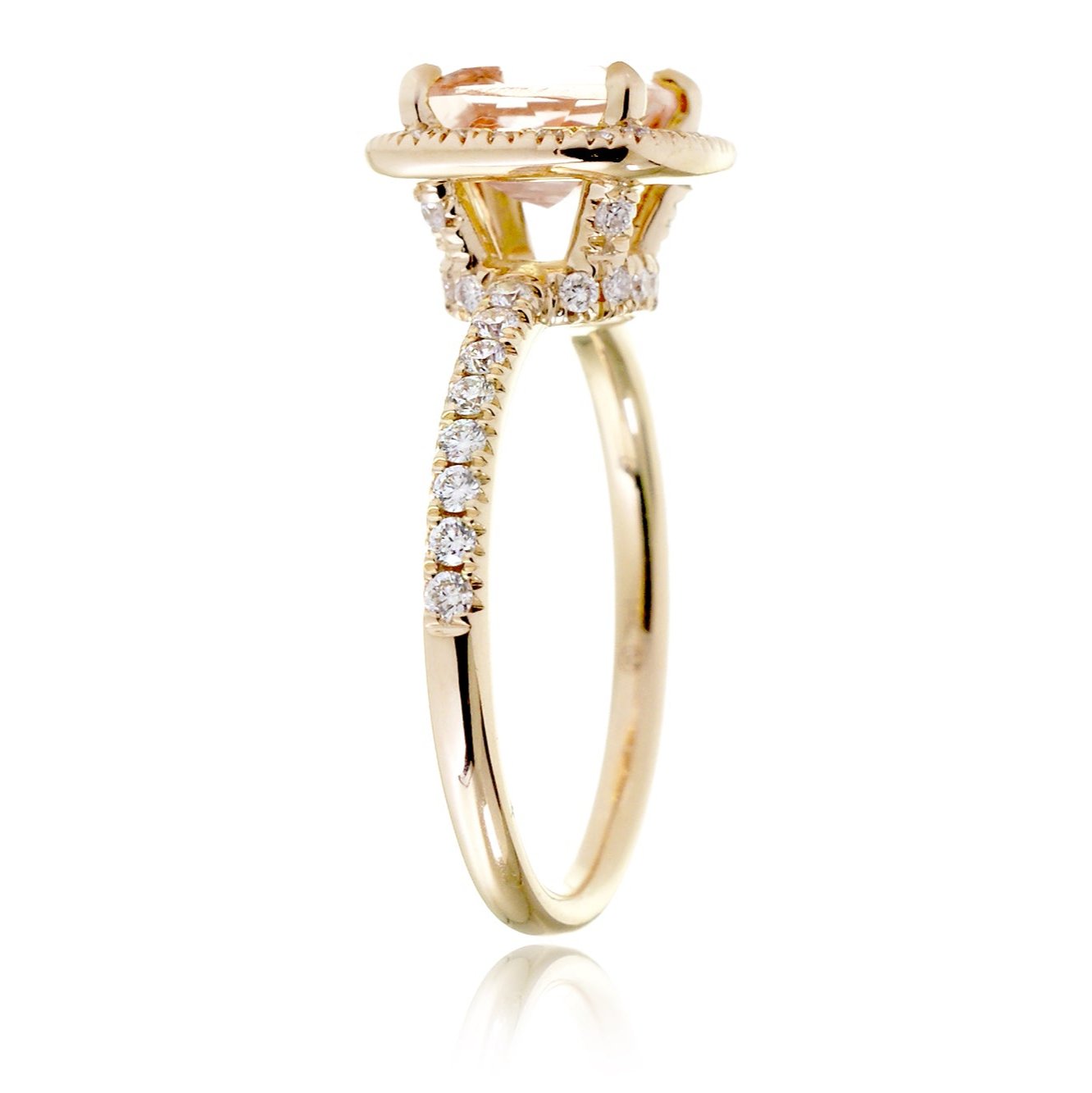 The Drenched Square Cushion Morganite