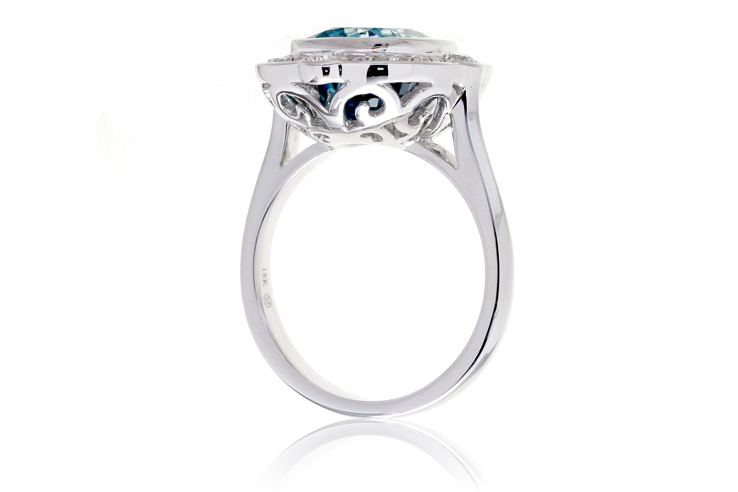 The Scarlette Cushion Blue Zircon (6.17 ct. tw.)